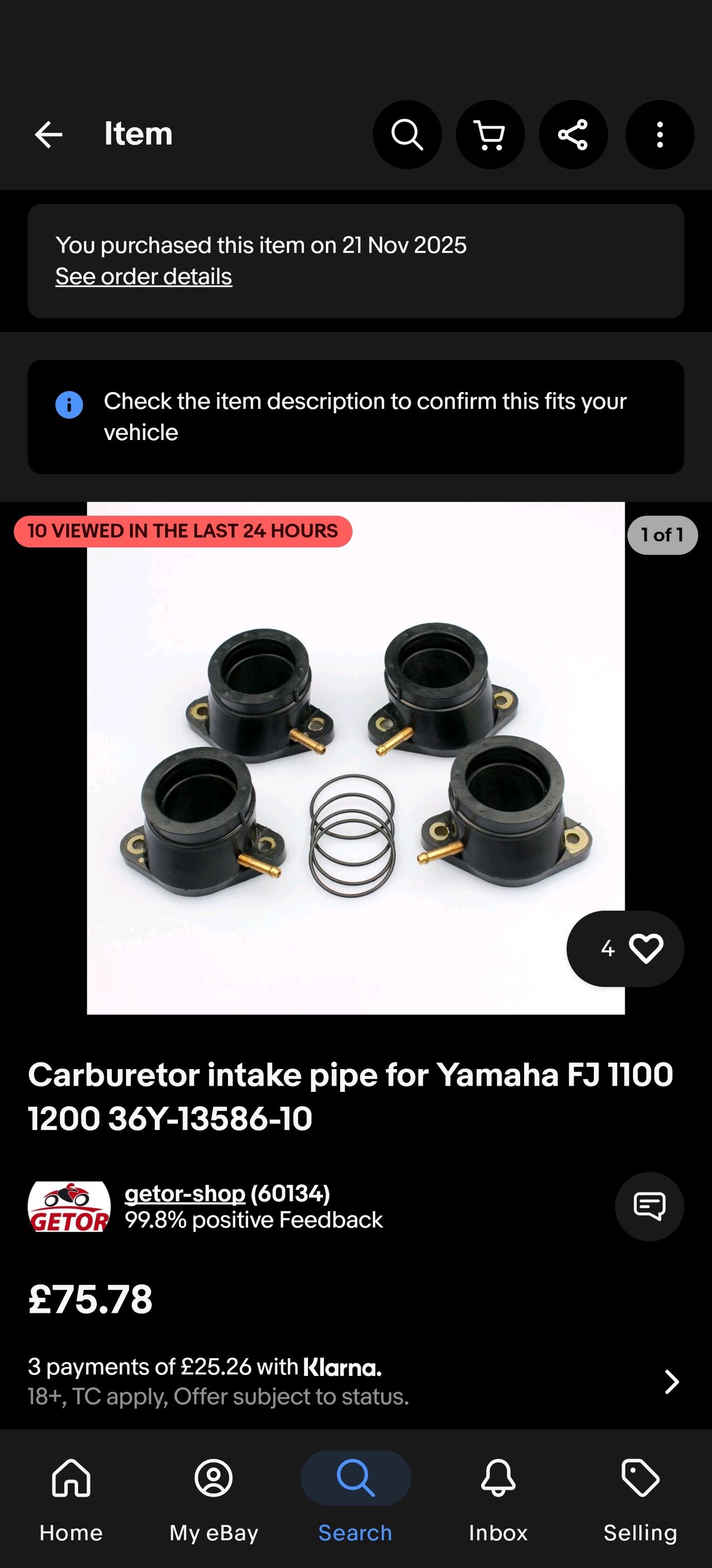 Shop Online Yamaha Carb Intake Rubber High Durability & OEM Fitment