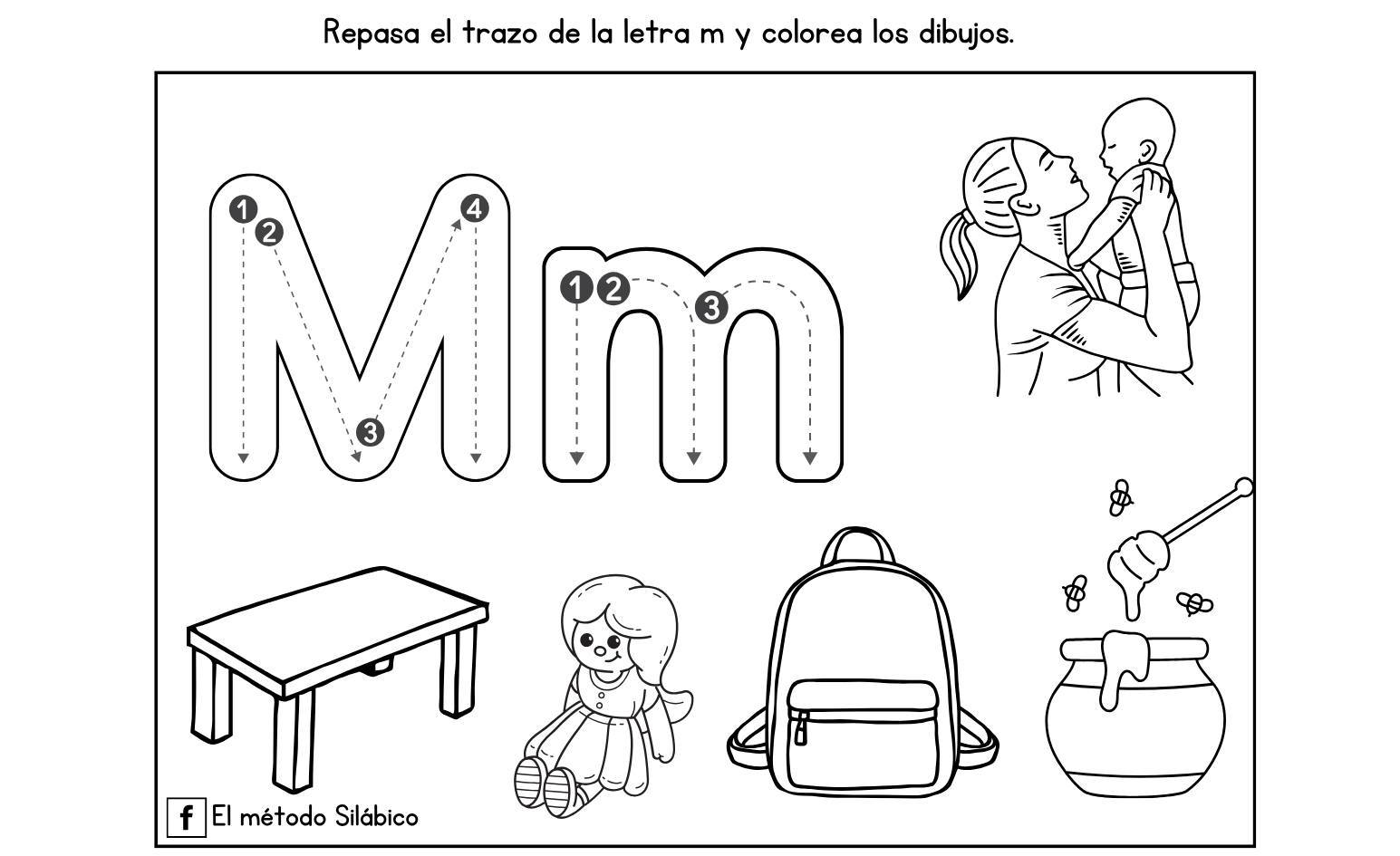 PRIMER GRADO LECTOESCRITURA | Actividades para trabajar la letra M ...