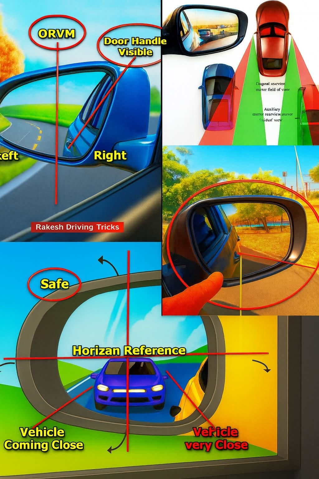 Driver - Car Mirror ORVM Setup Adjustment Explained Car Mirror Settings ...