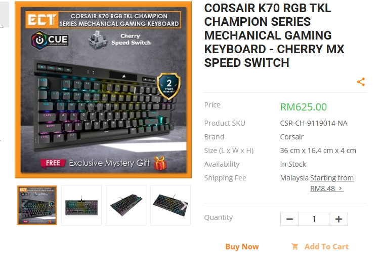 🔶AUCTION! KEYBOARD CORSAIR VENGEANCE K70 - RP RM500~🔶 | Facebook