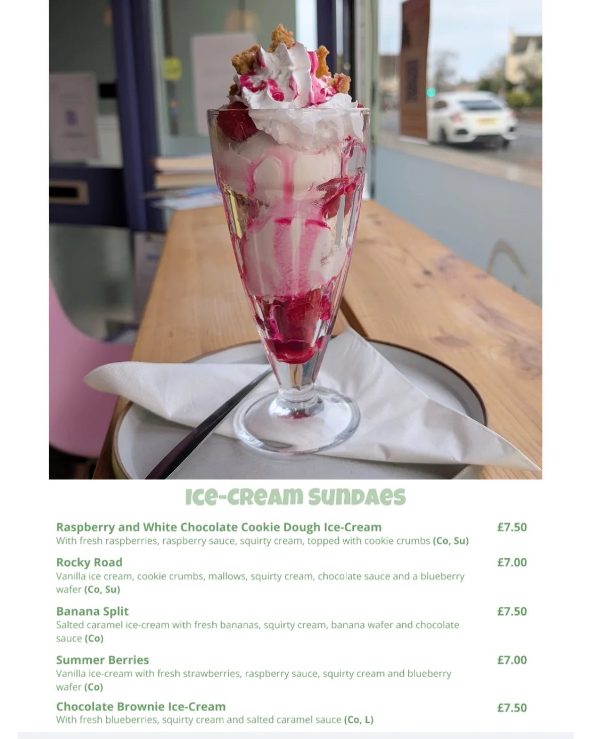 Peas - Who's tried our sundaes? They have been rather popular and are ...