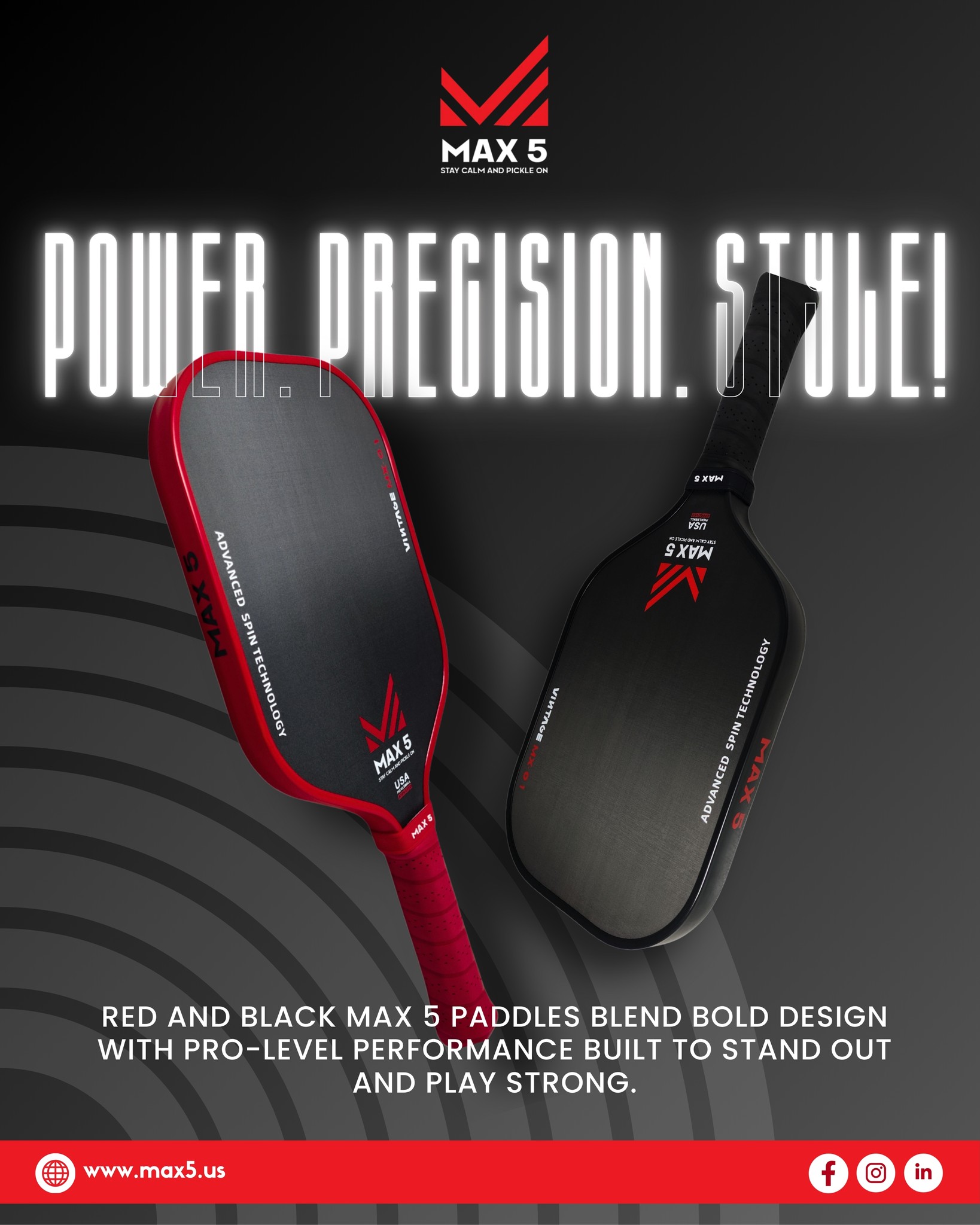 Max - 𝗣𝗼𝘄𝗲𝗿. 𝗣𝗿𝗲𝗰𝗶𝘀𝗶𝗼𝗻. 𝗦𝘁𝘆𝗹𝗲.🏓 Command every game with the bold red ...