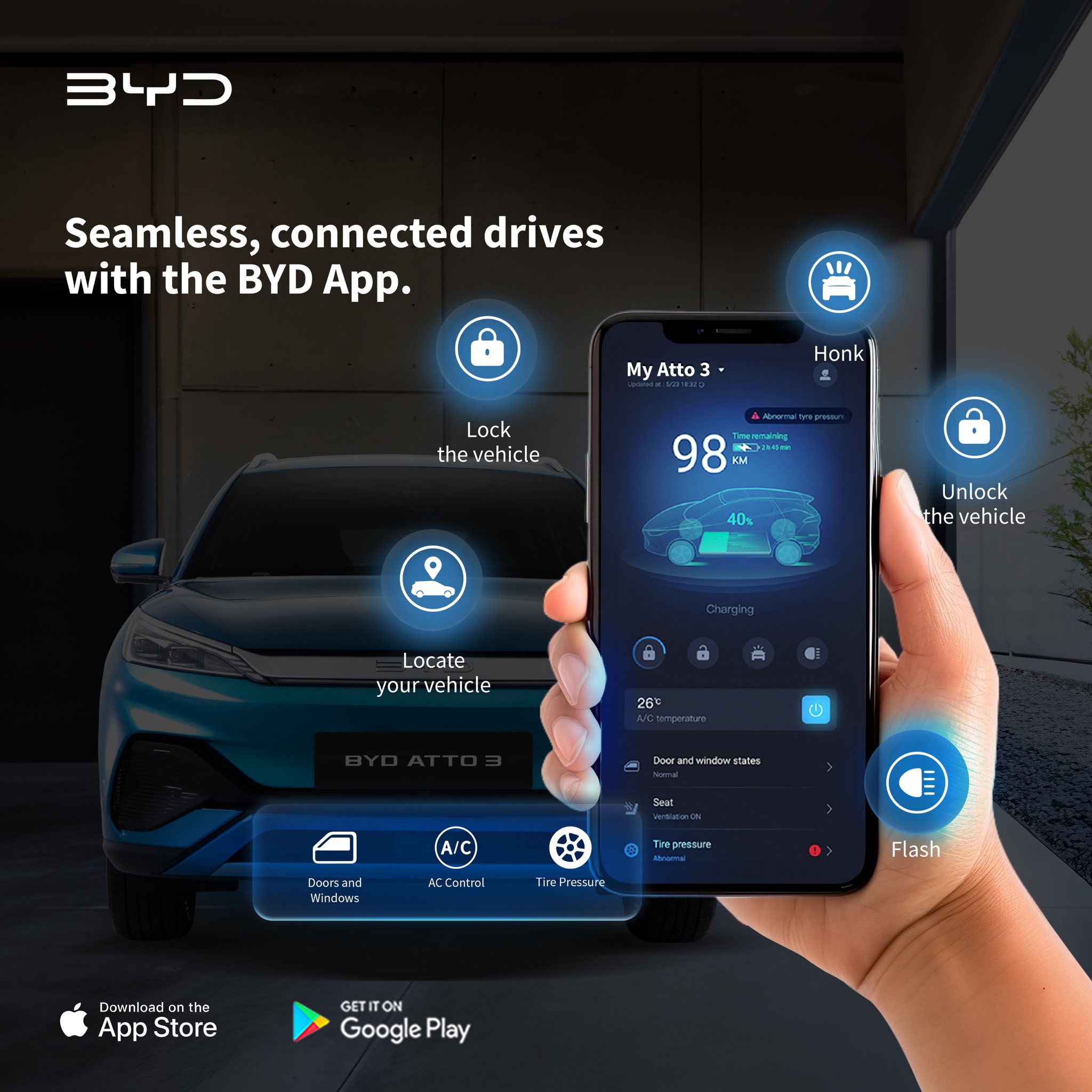 BYD - Ready to level up your drive? Meet the BYD App — your ultimate EV ...
