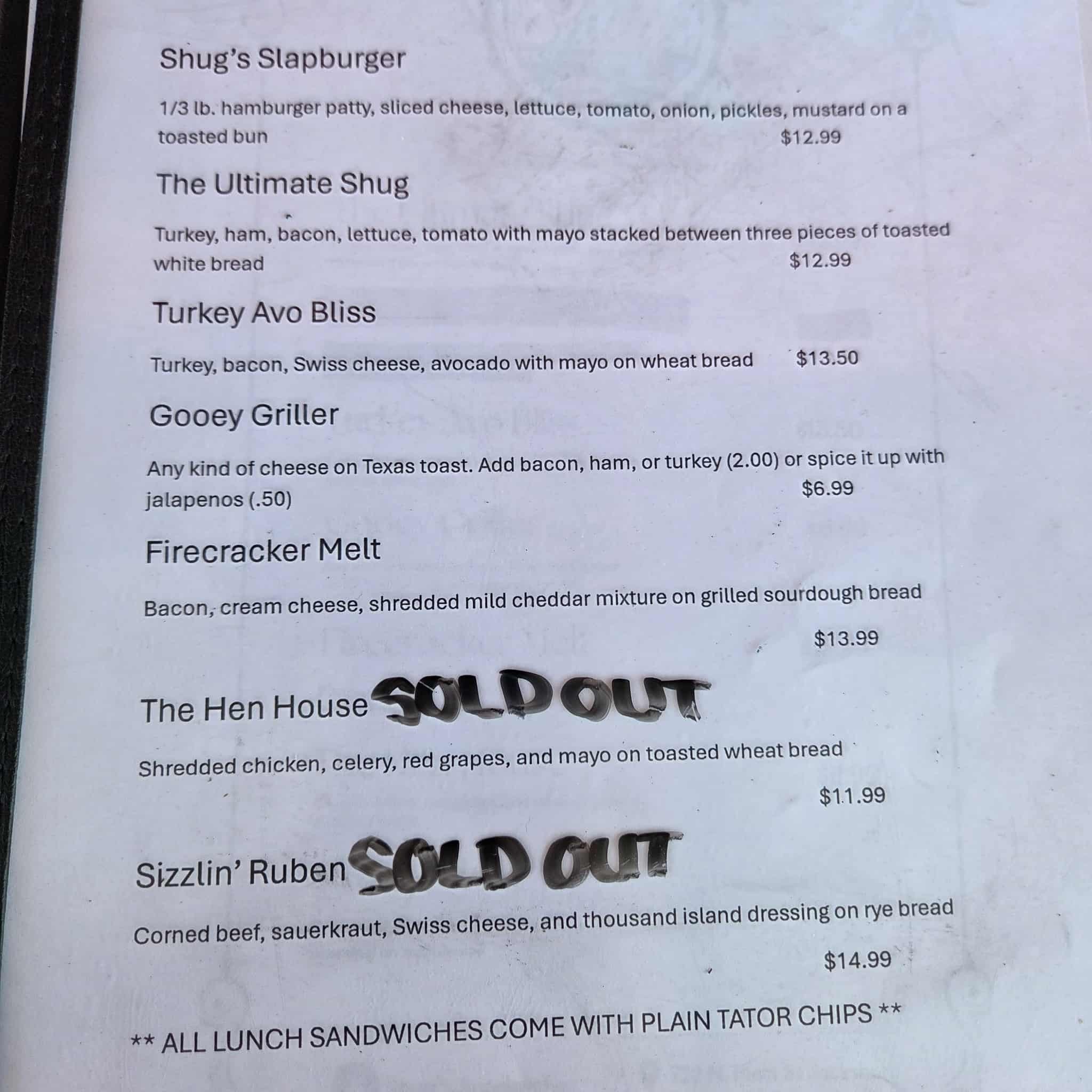 Shugs Sandwiches added a new photo. - Shugs Sandwiches