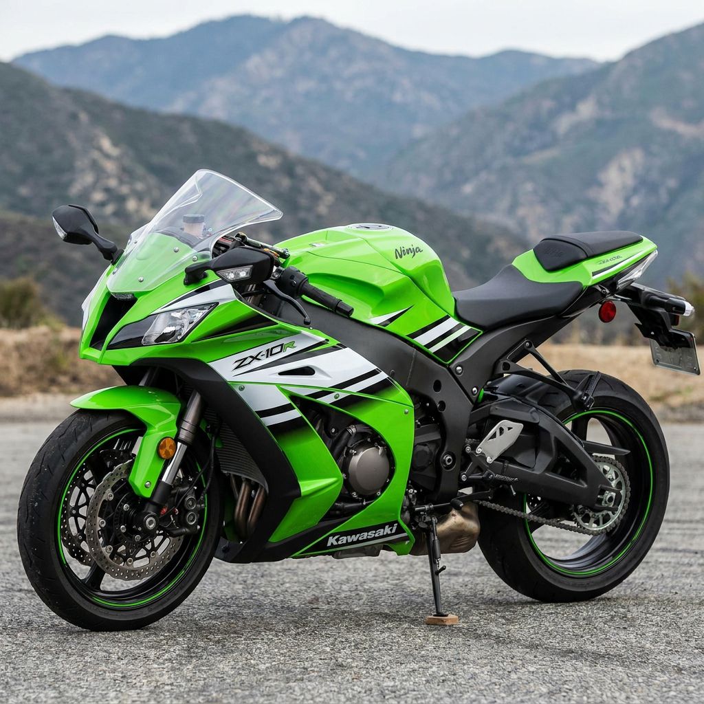 ❤︎ Kawasaki zx10r green monster bike