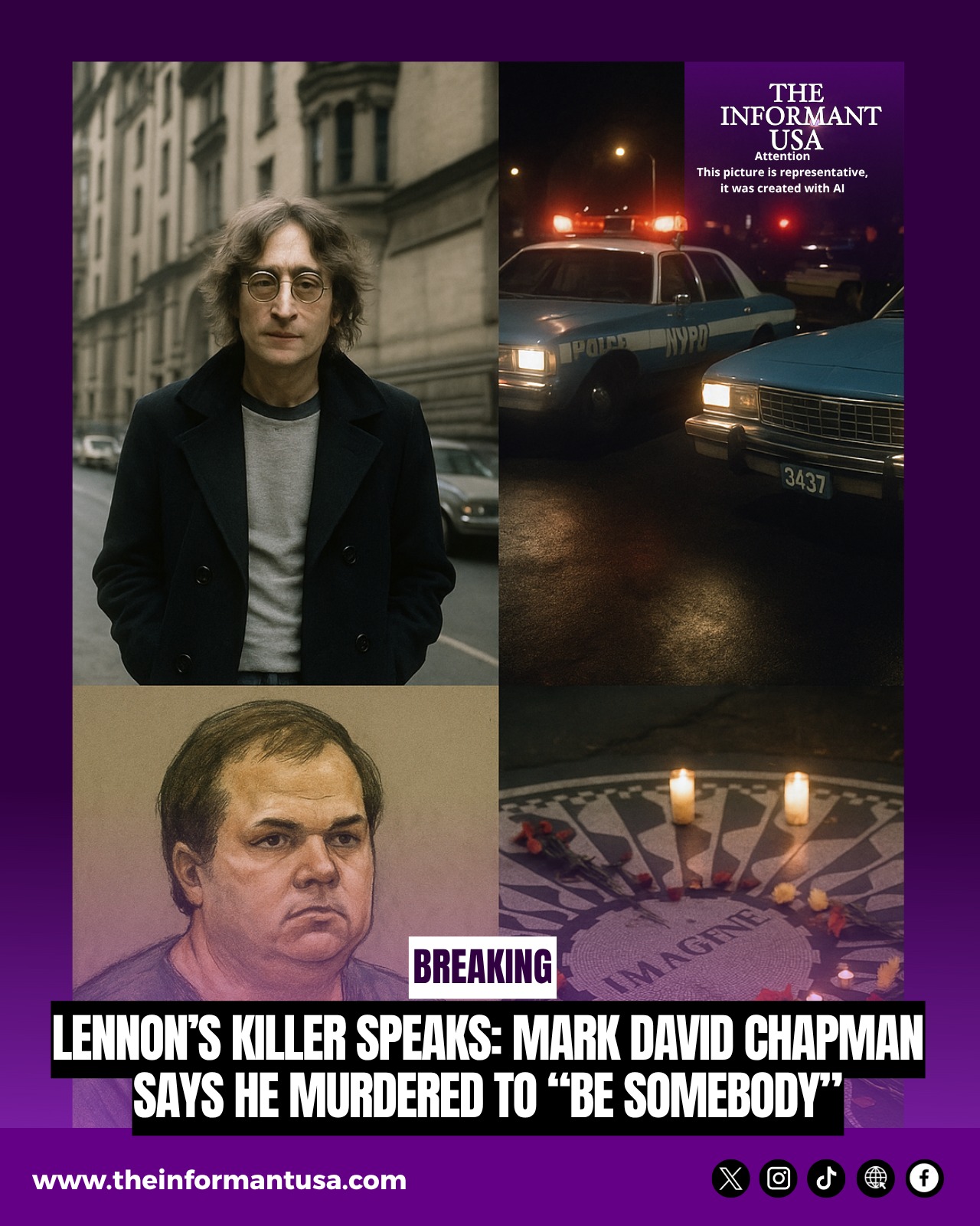 🔫😔 Mark David Chapman — the man who... - The Informant USA | Facebook
