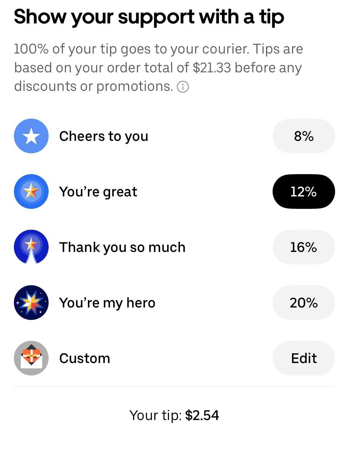 Mileskurth - Why does Uber Eats want me to Tip before I even get my ...