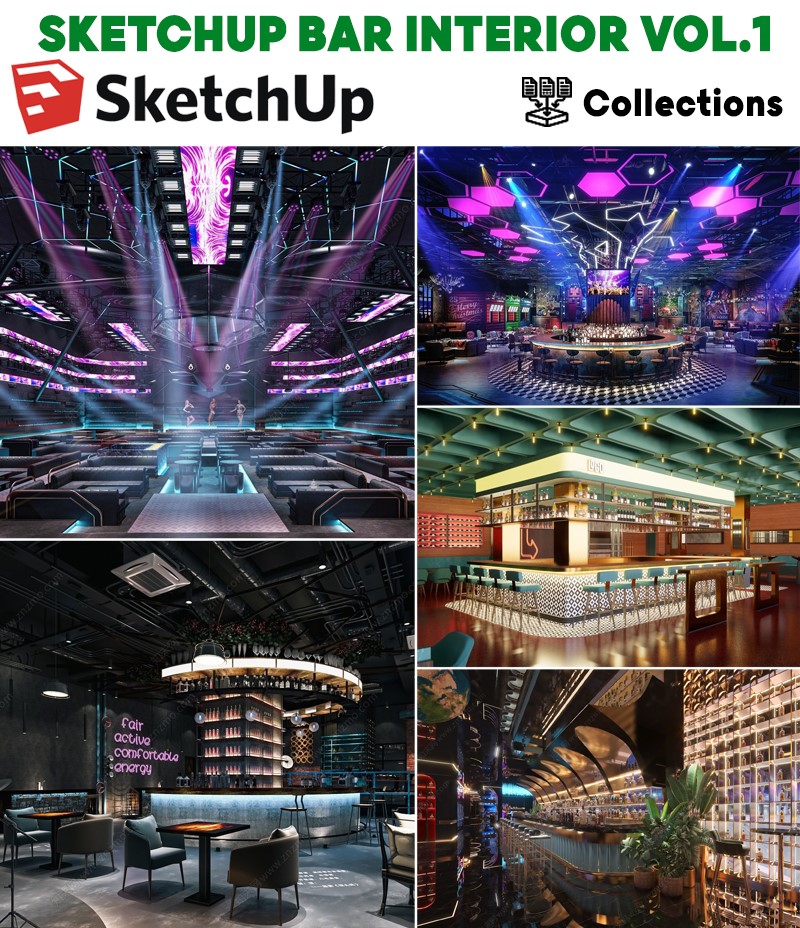 New3dmodel - SKETCHUP BAR INTERIOR VOL.1... | Facebook