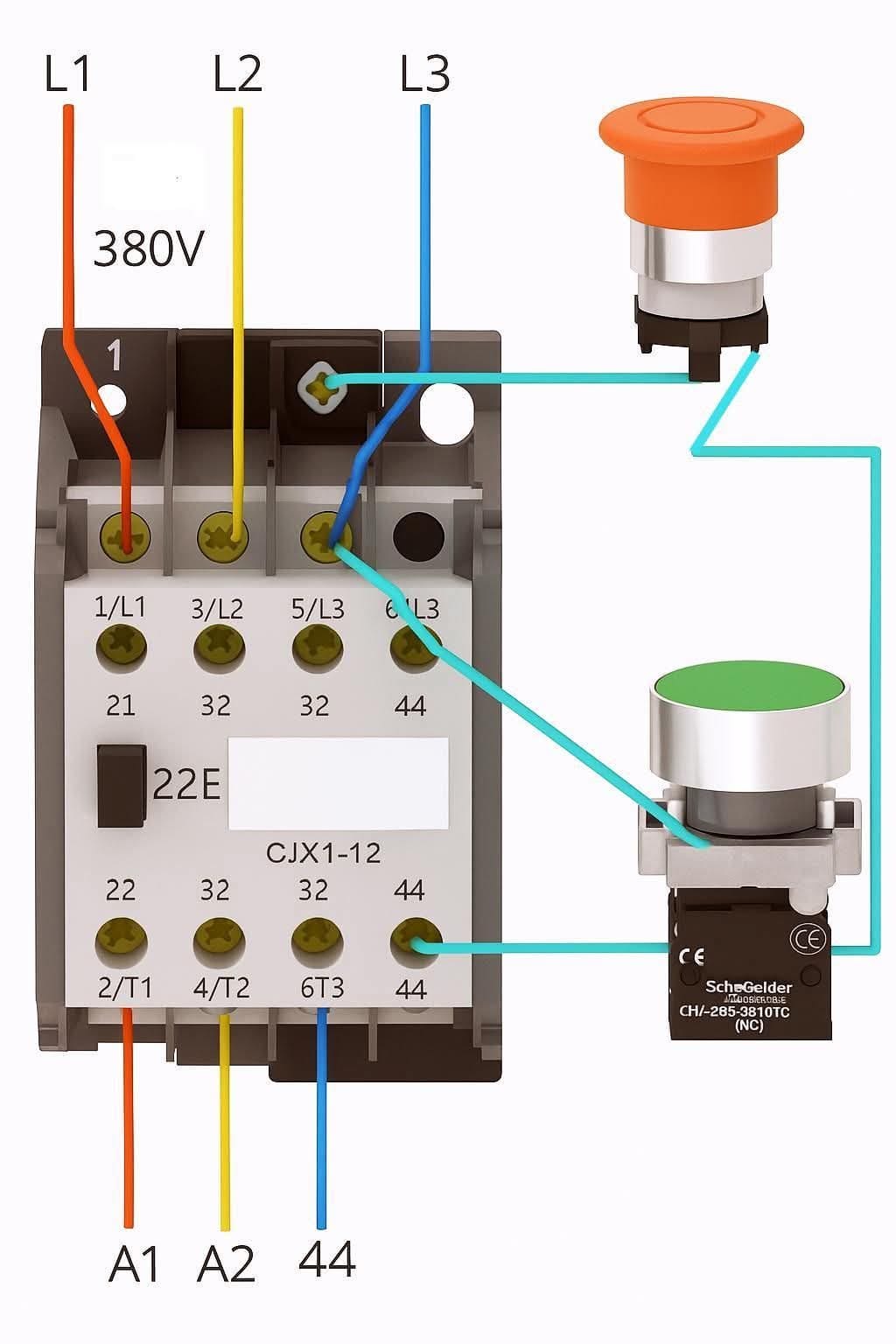 Electrician Musk Community | Contactor with Push Button Switches ...
