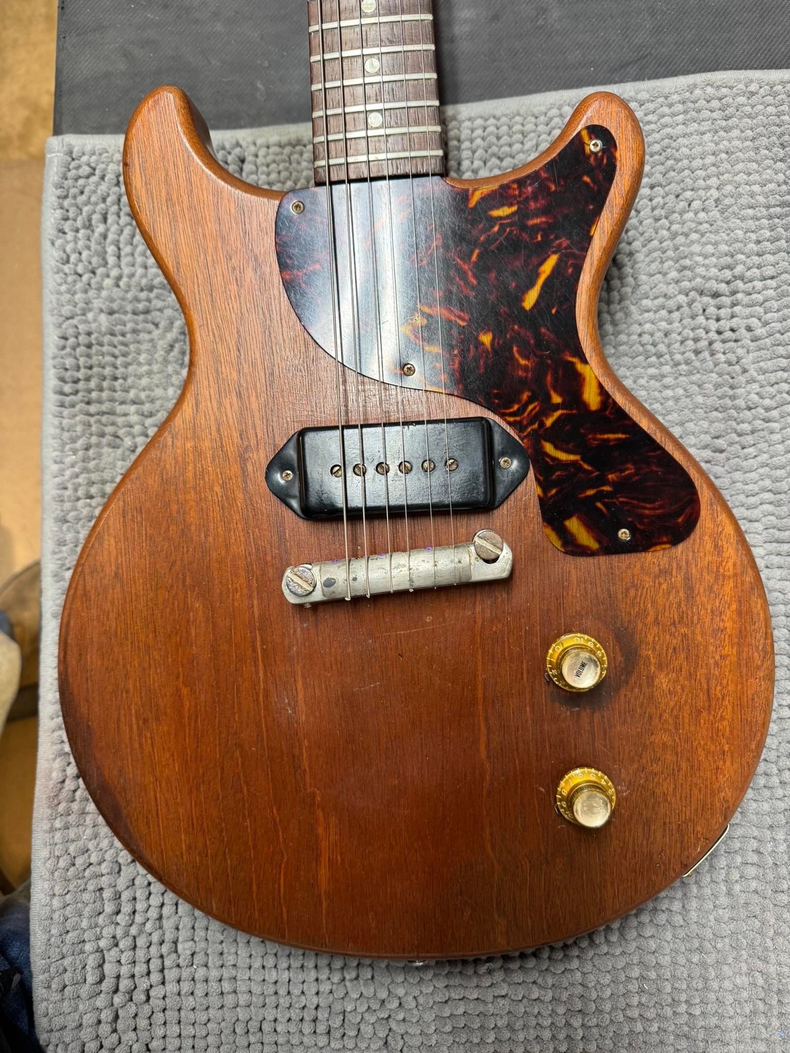 Restored 1958 Les Paul Junior double cut guitar from Matsumoku factory