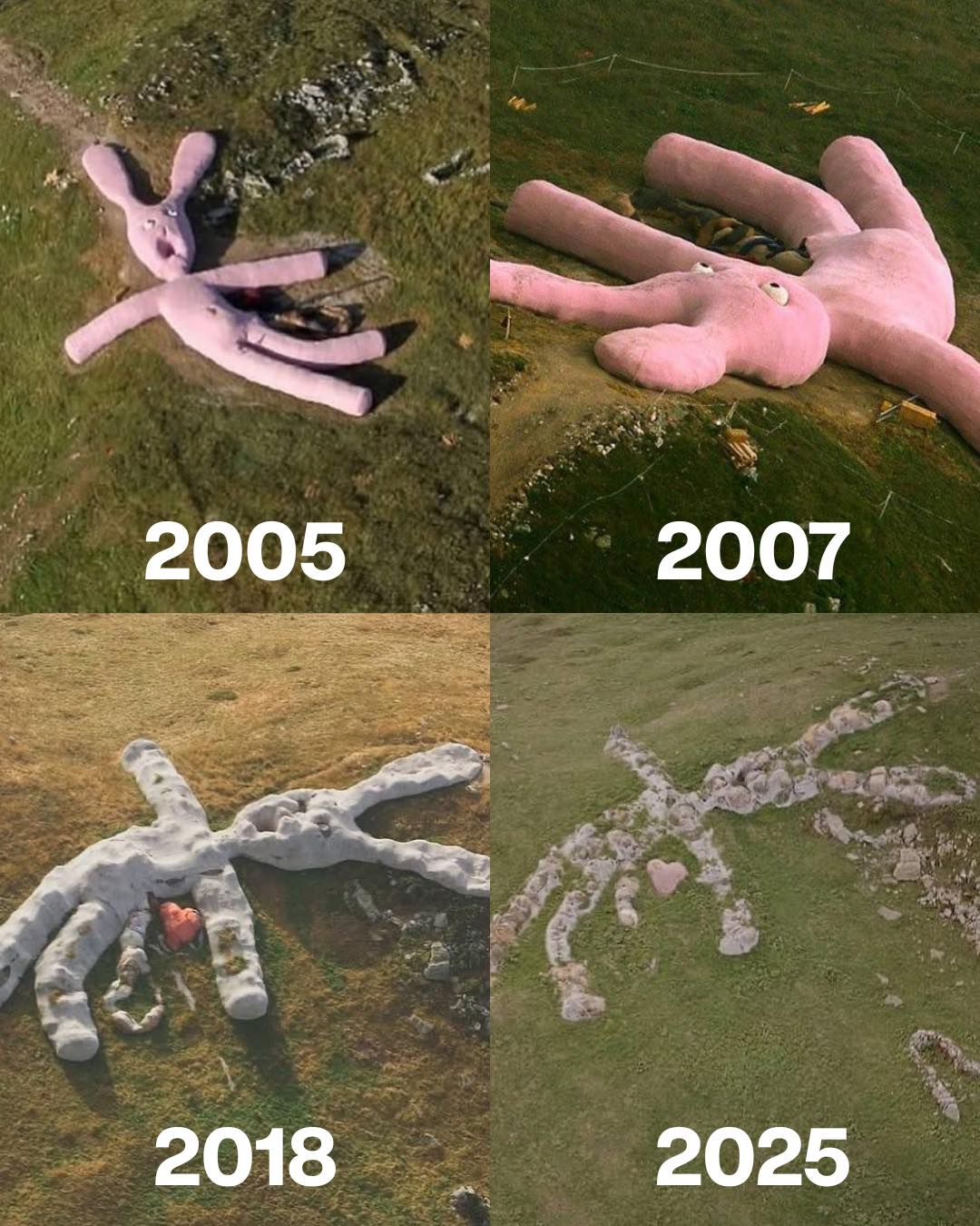 This 200-foot-long plush toy has been decomposing in Italy for 20