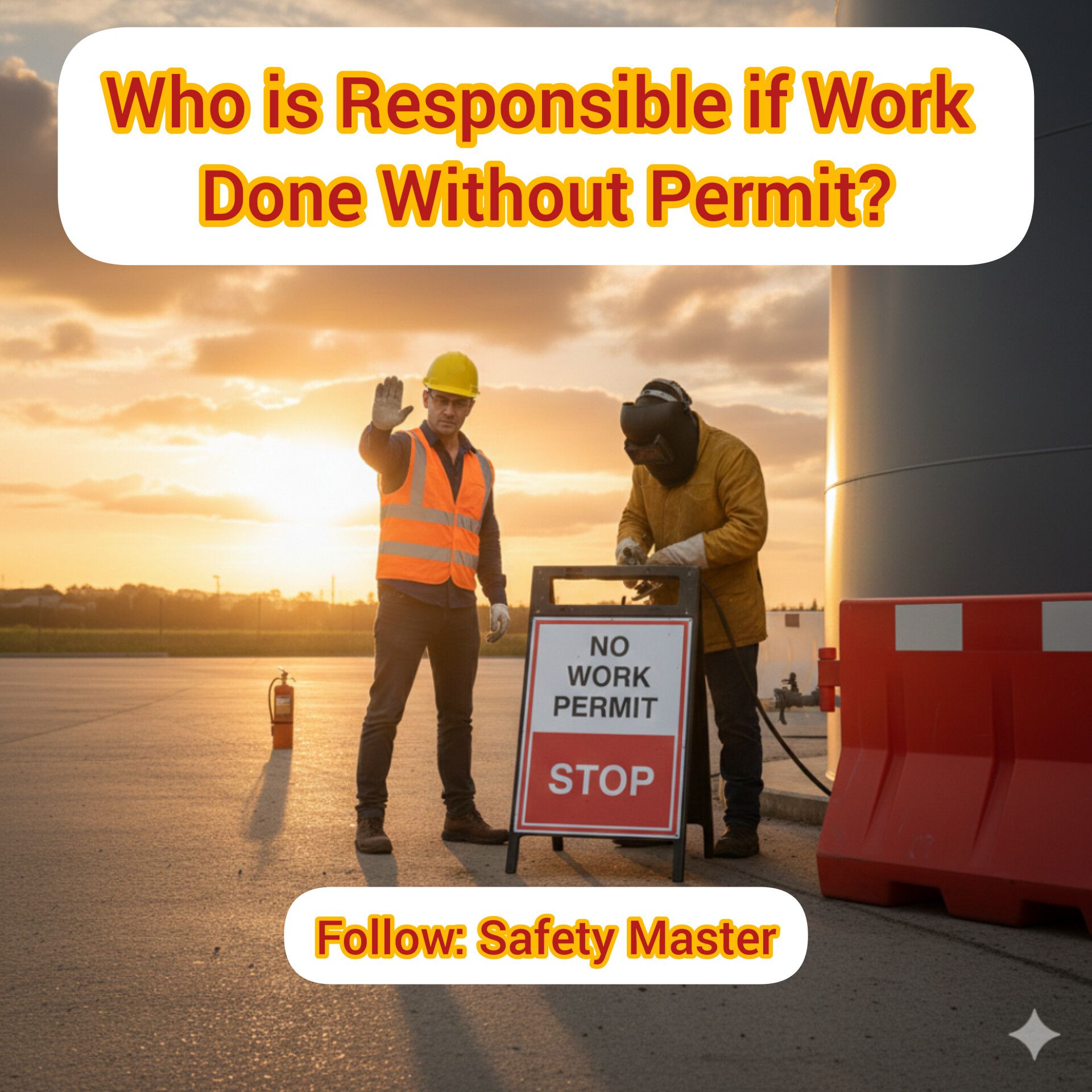 Safety Master - Who is Responsible if Work Done Without... | Facebook