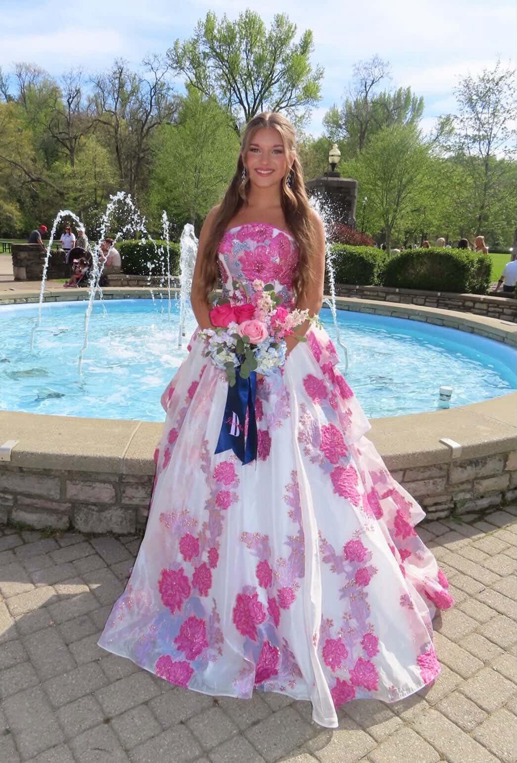 open lace back dress Juliet JT2916H Long Mermaid Formal Floral Lace Prom Dress