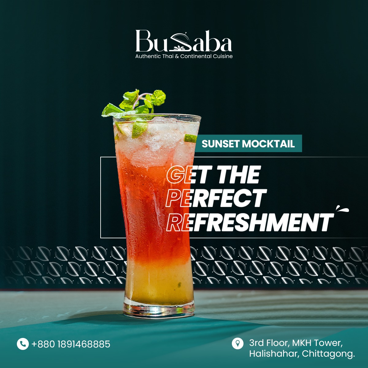 Busaba - A sip of our Sunset Mocktail 🌄 is like capturing... | Facebook