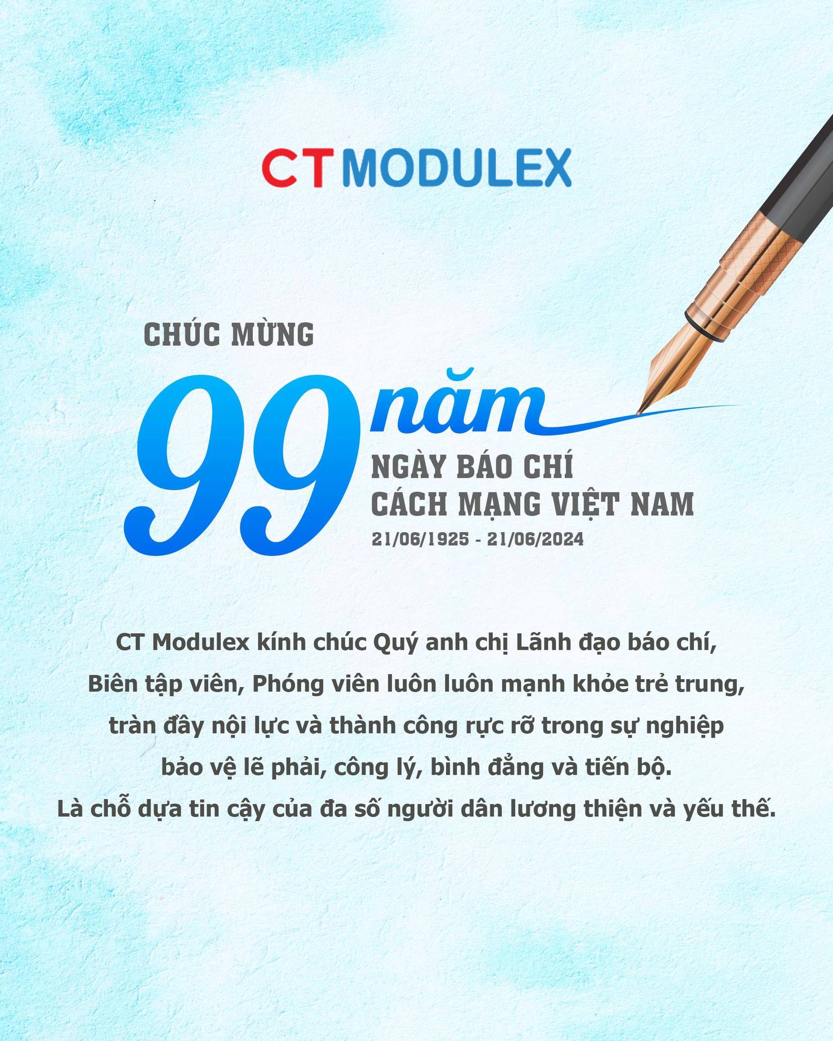 CT Modulex - KỶ NIỆM 99 NĂM NGÀY BÁO CHÍ CÁCH MẠNG VIỆT...