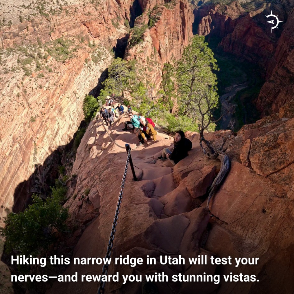Atlas - Hiking this narrow ridge in southwest Utah will test your ...