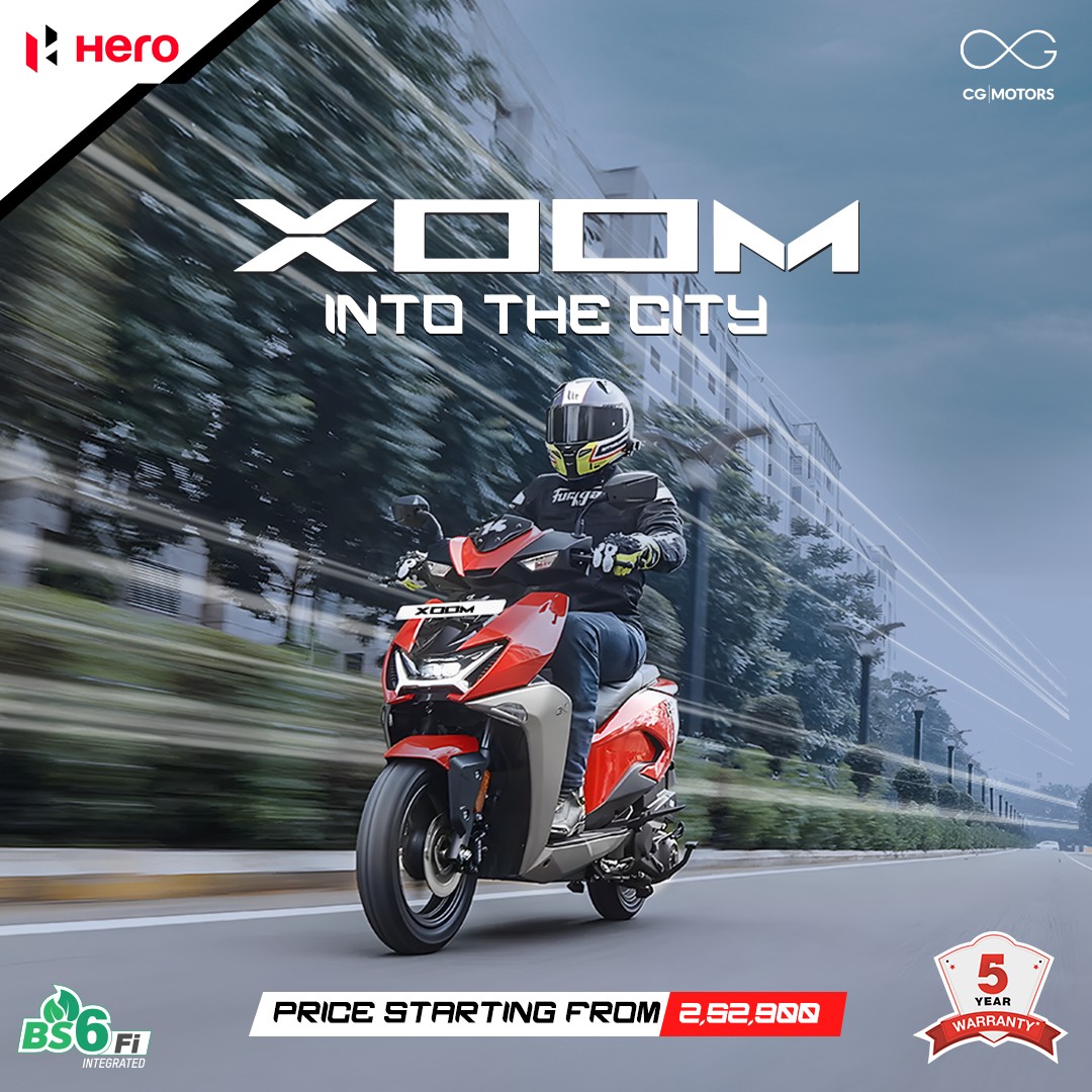 Unleash your city ride with the all-new Hero Xoom with confidence