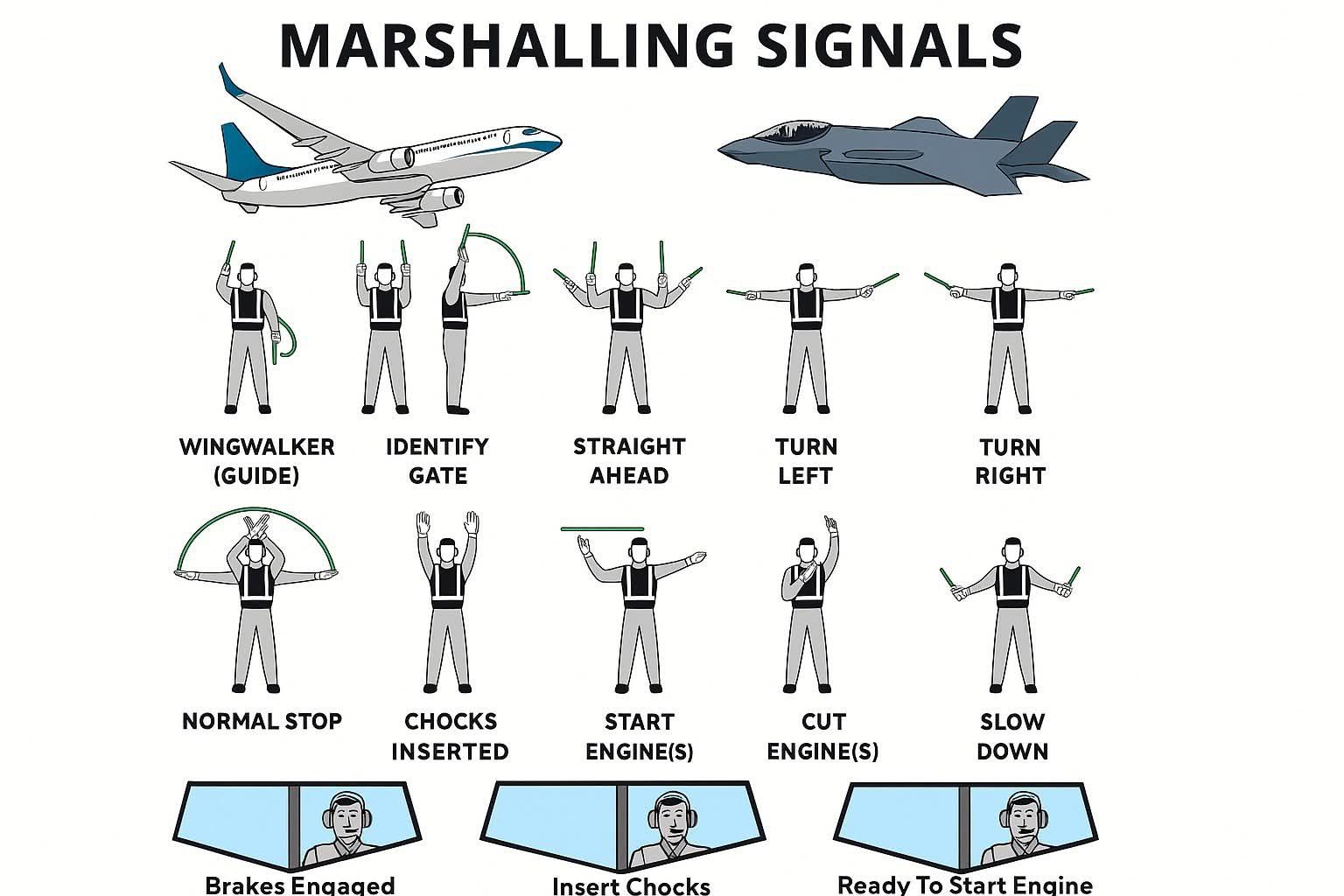 Aerospace Engineering | Aircraft Marshalling Signals Guide ️ | Facebook