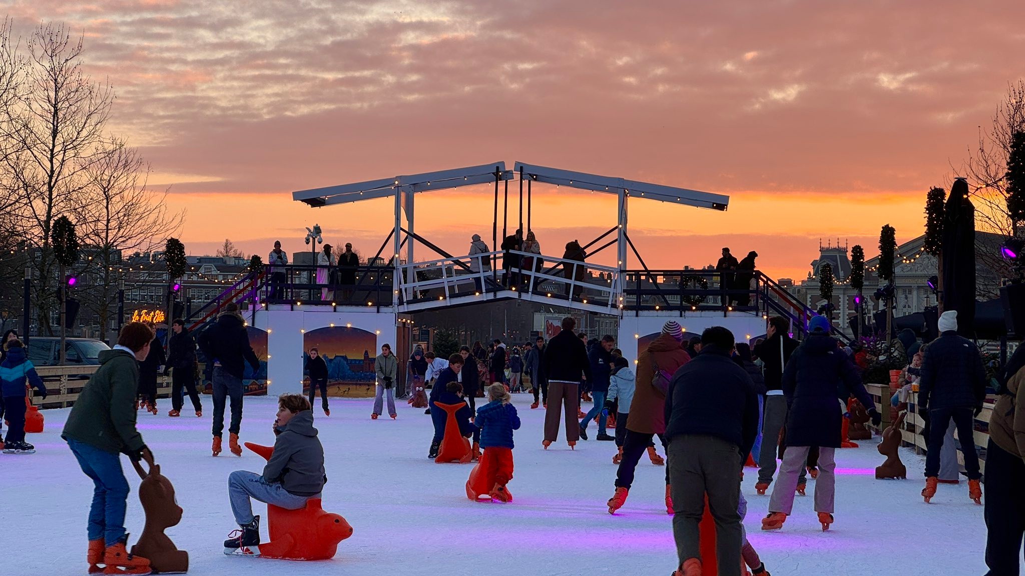 Amsterdam Travel Tips and Hacks | The ice skating rink on Museumplein ...