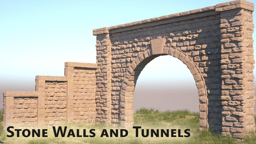 Stone arch bridge 3d model 3dsMax files free download