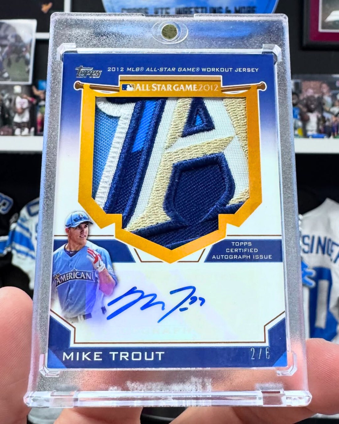 2012 Mike Trout MLB ALL STAR GAME ユニフォーム Fanatics - The All-Star Game patch inside this Mike Trout card is