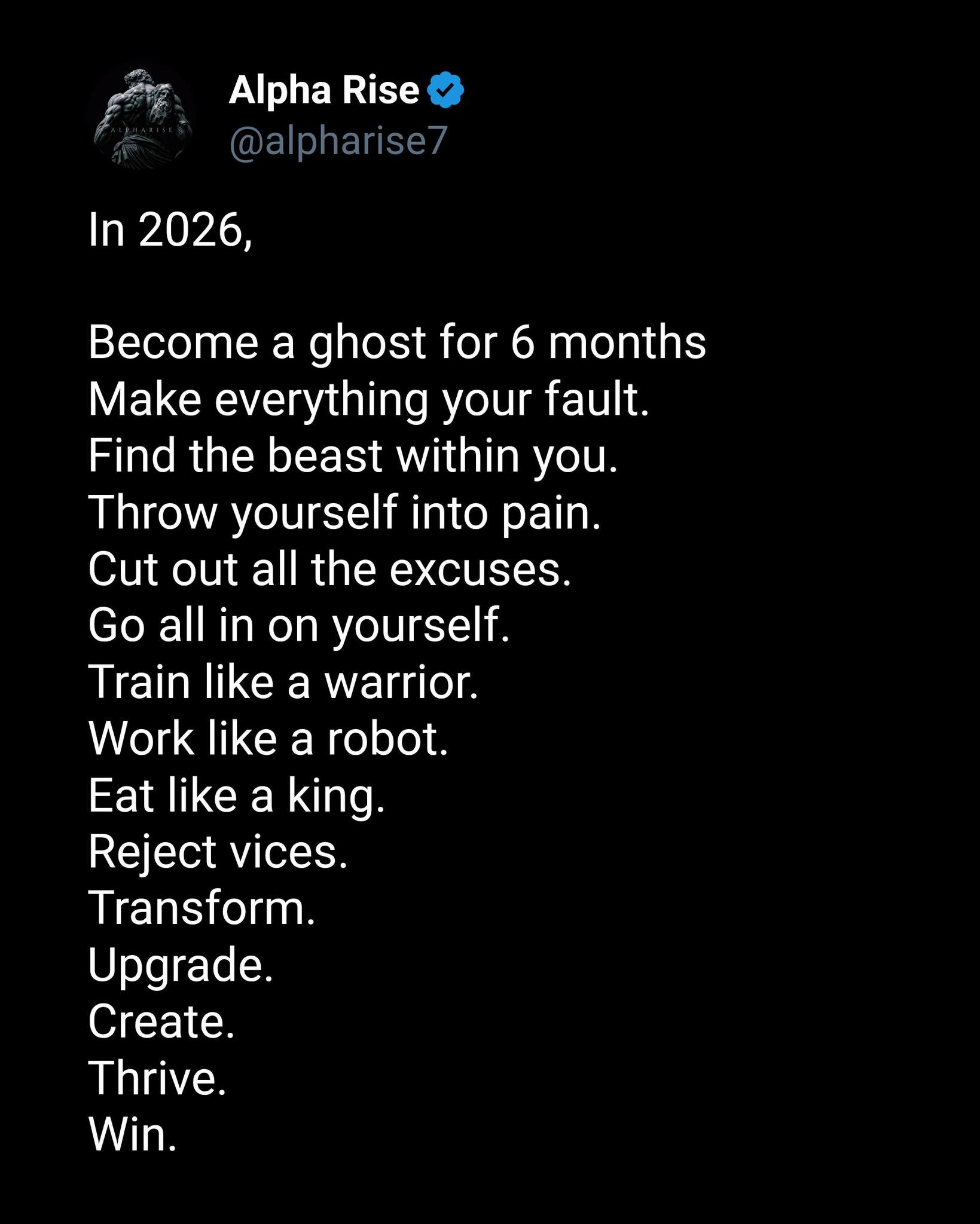 Alpha - My G, Disappear, rebuild, and reappear as the man they never ...