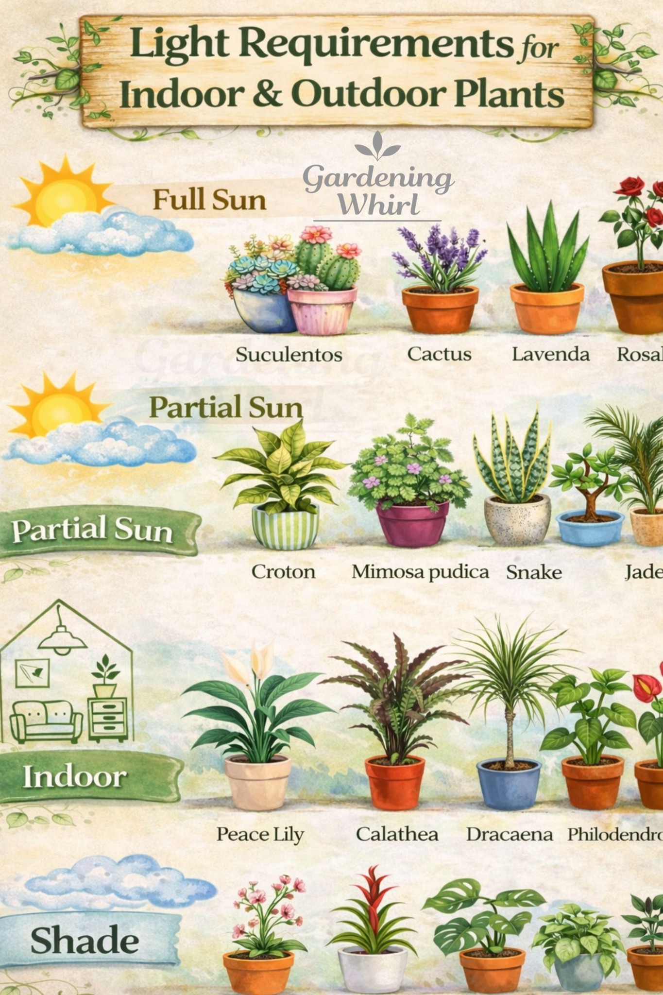 Gardening - 🌤️ Light Requirements for Indoor & Outdoor Plants – Step-by ...