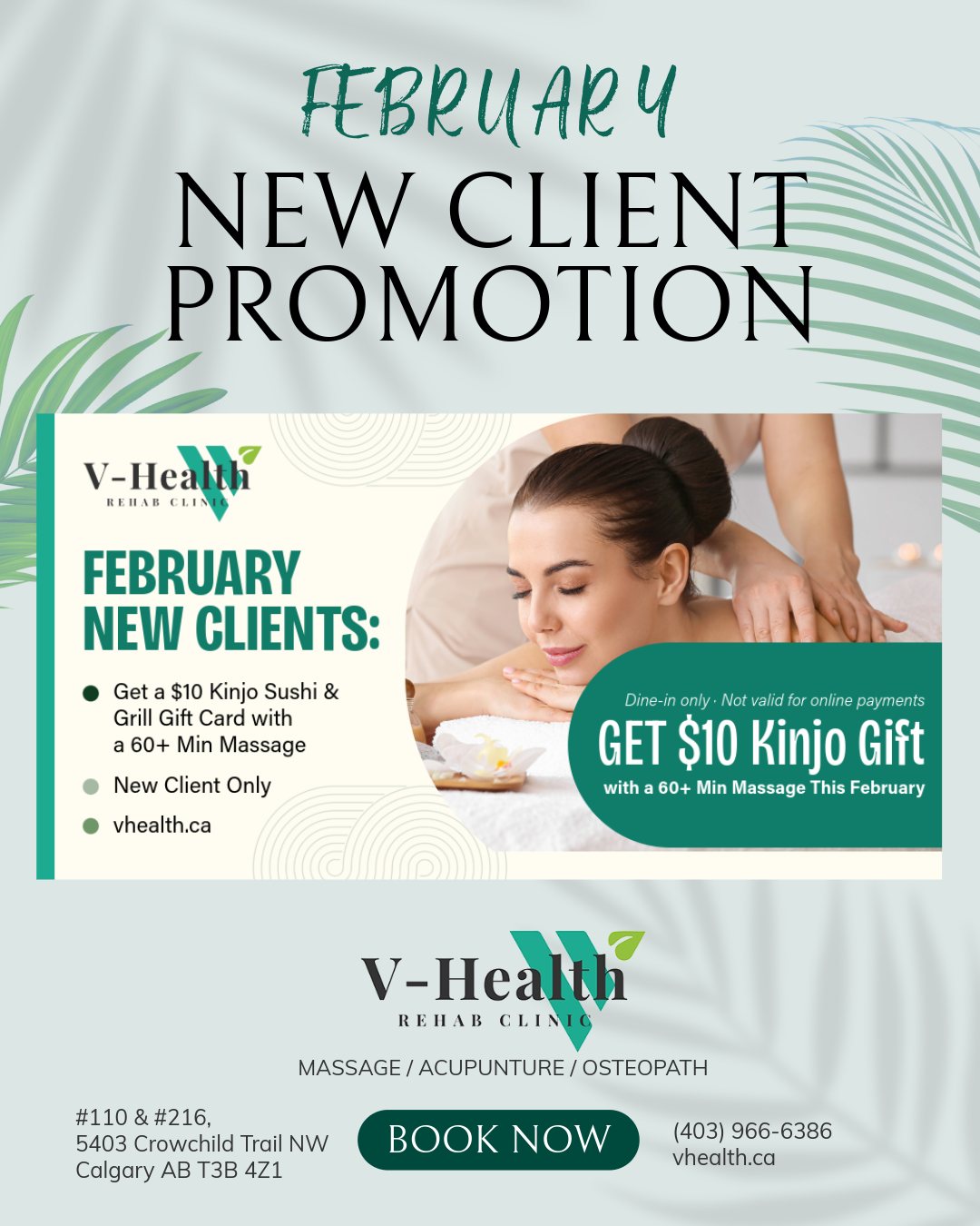 🎉 February New Client Promotion 🎉... - Vhealthrehabclinic | Facebook