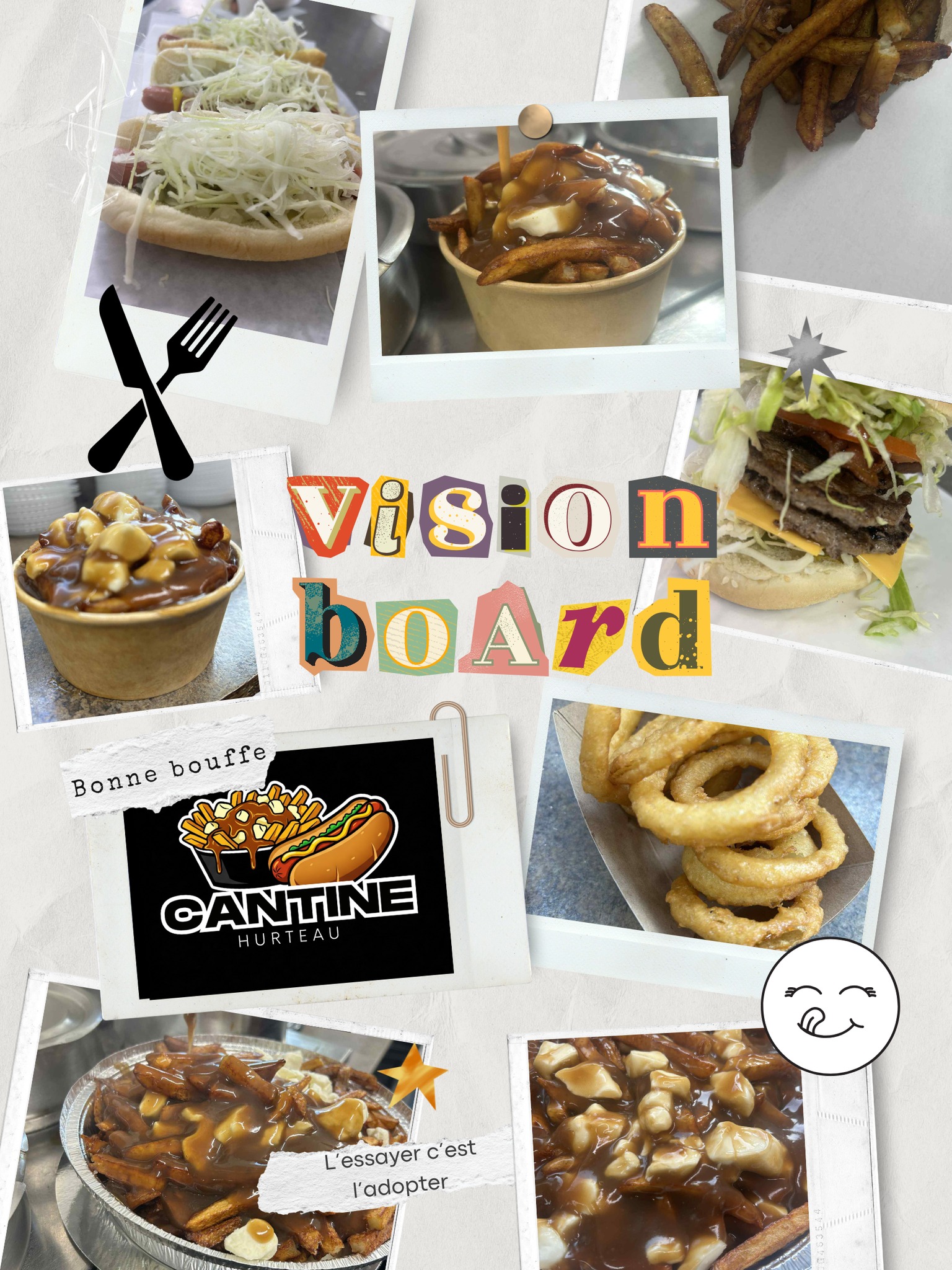 Cantine - Le vision board… version Cantine Hurteau ! 🍟🍔 Vous savez les ...