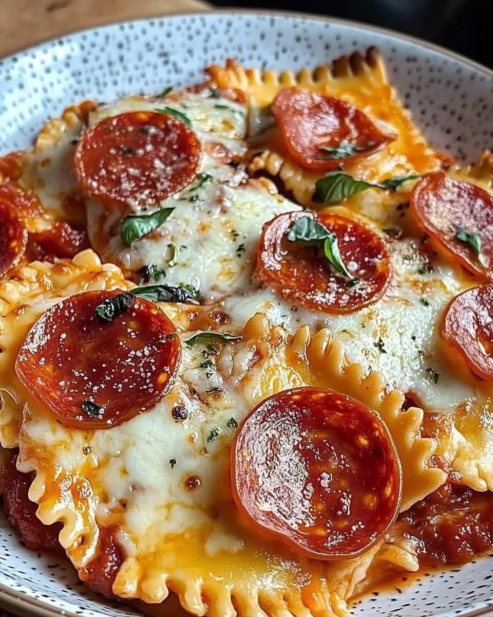 YUMMY OLD RECIPES GROUP | 🍕🧀 Baked Pepperoni Pizza Ravioli 🧀🍕 | Facebook
