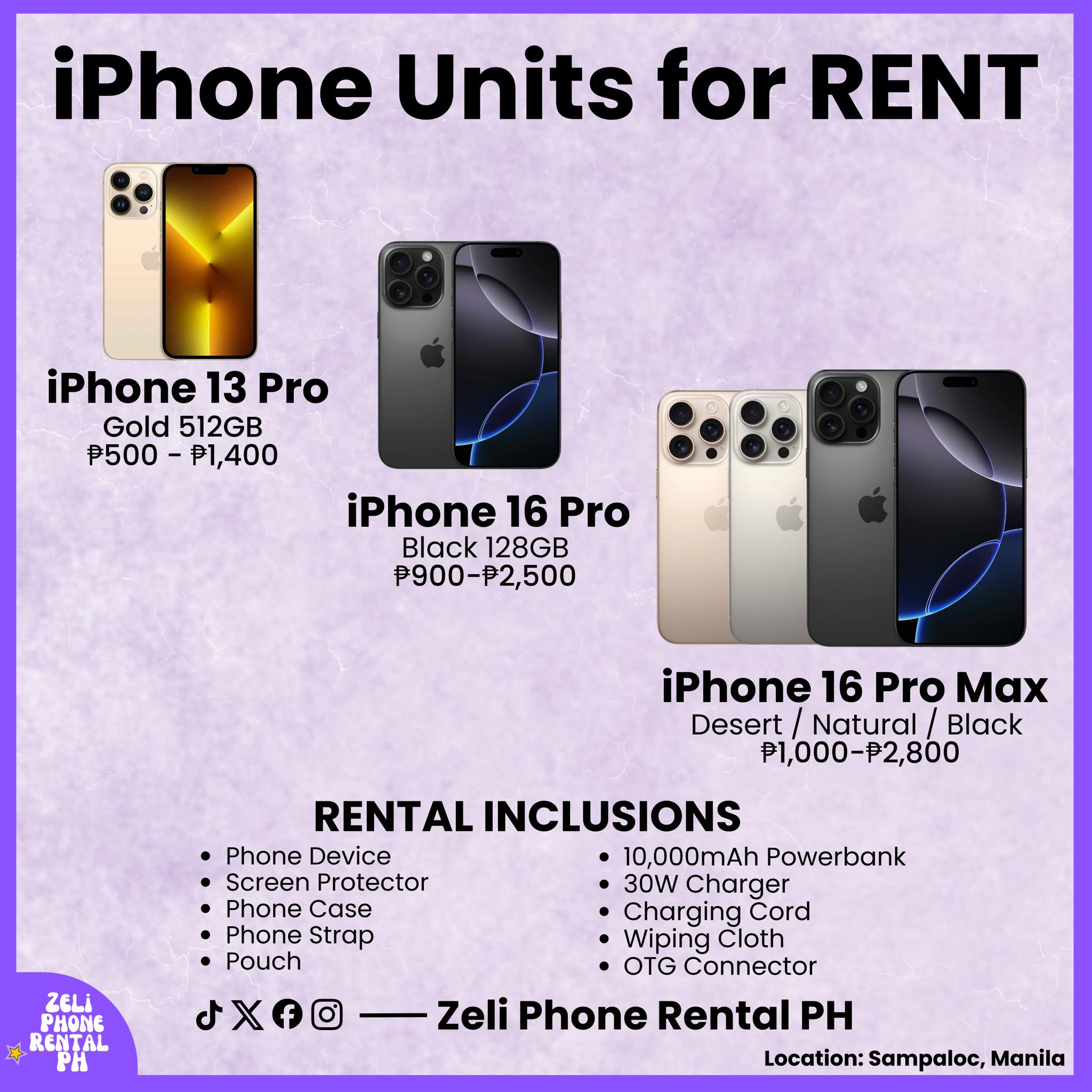 NEW & UPDATED iPhone Units for... - Zeli Phone Rental PH | Facebook