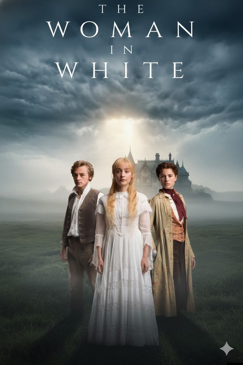 What is the name of the B movie with a woman in a white dress who turns into a witch or monster?
