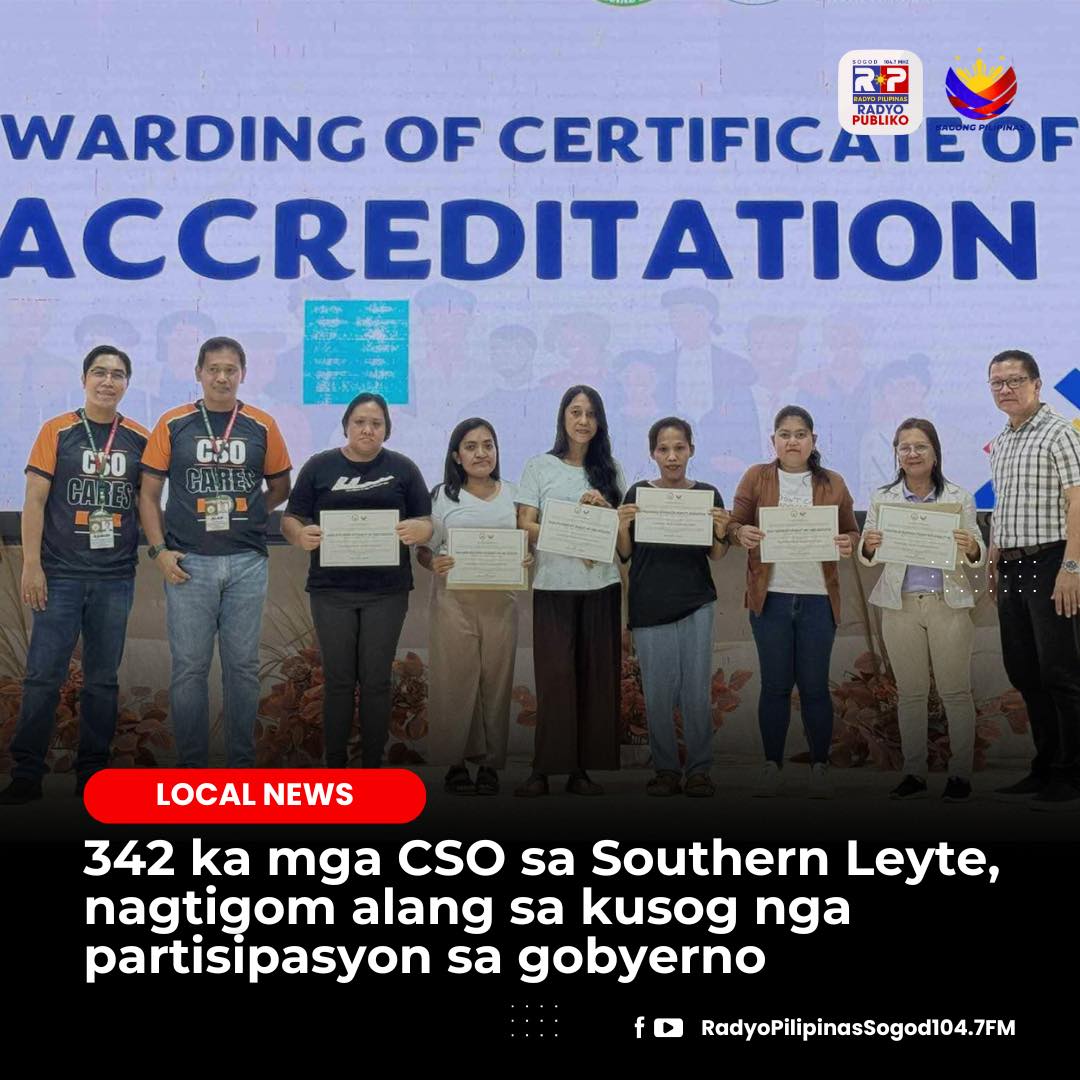 Radyo - 𝟑𝟒𝟐 𝐊𝐀 𝐌𝐆𝐀 𝐂𝐒𝐎 𝐒𝐀 𝐒𝐎𝐔𝐓𝐇𝐄𝐑𝐍 𝐋𝐄𝐘𝐓𝐄, 𝐍𝐀𝐆𝐓𝐈𝐆𝐎𝐌 𝐀𝐋𝐀𝐍𝐆 𝐒𝐀 𝐊𝐔𝐒𝐎𝐆 𝐍𝐆𝐀 ...