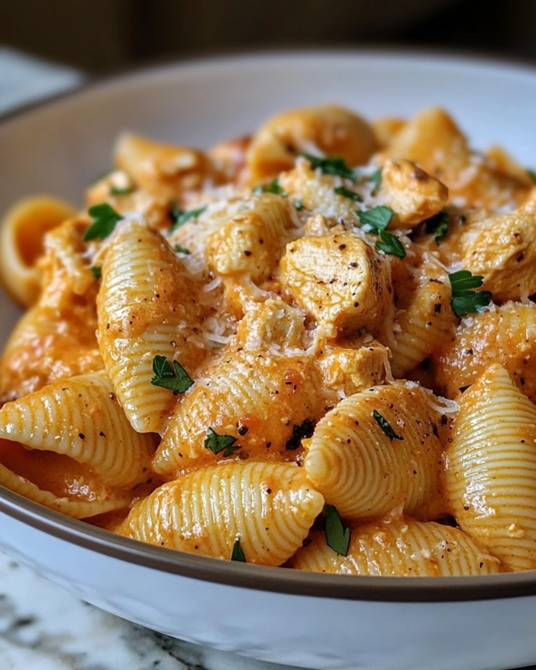 Creamy Tomato Shells with Chicken... - Michelle Cooking | Facebook