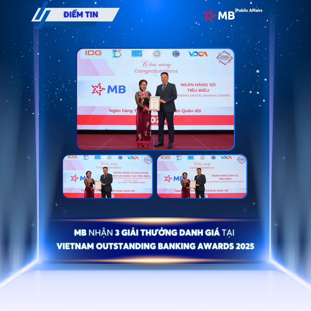 MB - MB được vinh danh tại Vietnam Outstanding Banking Awards 2025 Ngày ...
