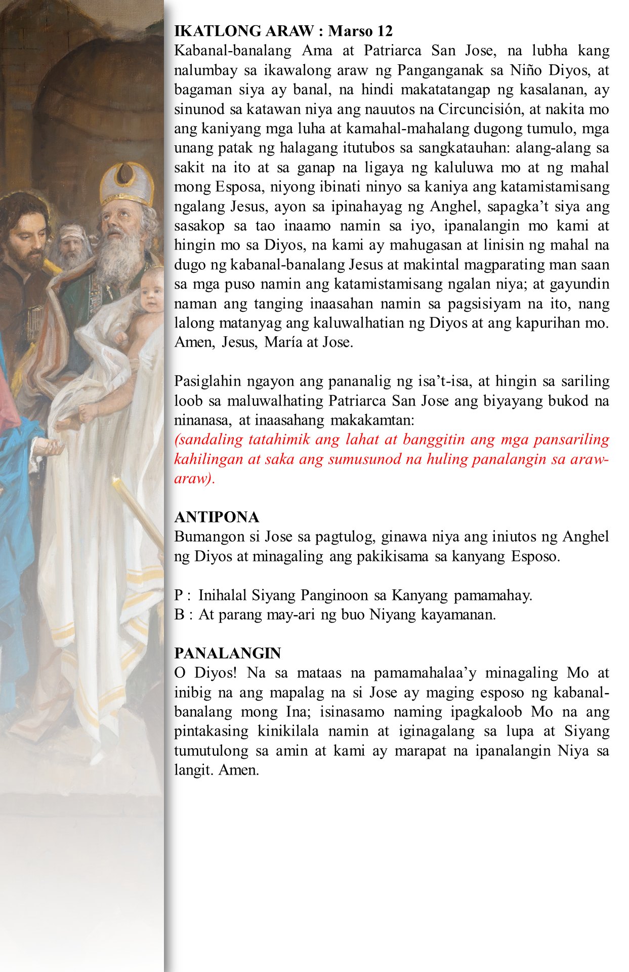 PAGSISIYAM KAY SAN JOSE, ESPOSO NG MAHAL NA BIRHENG MARIA (Pindutin ang ...