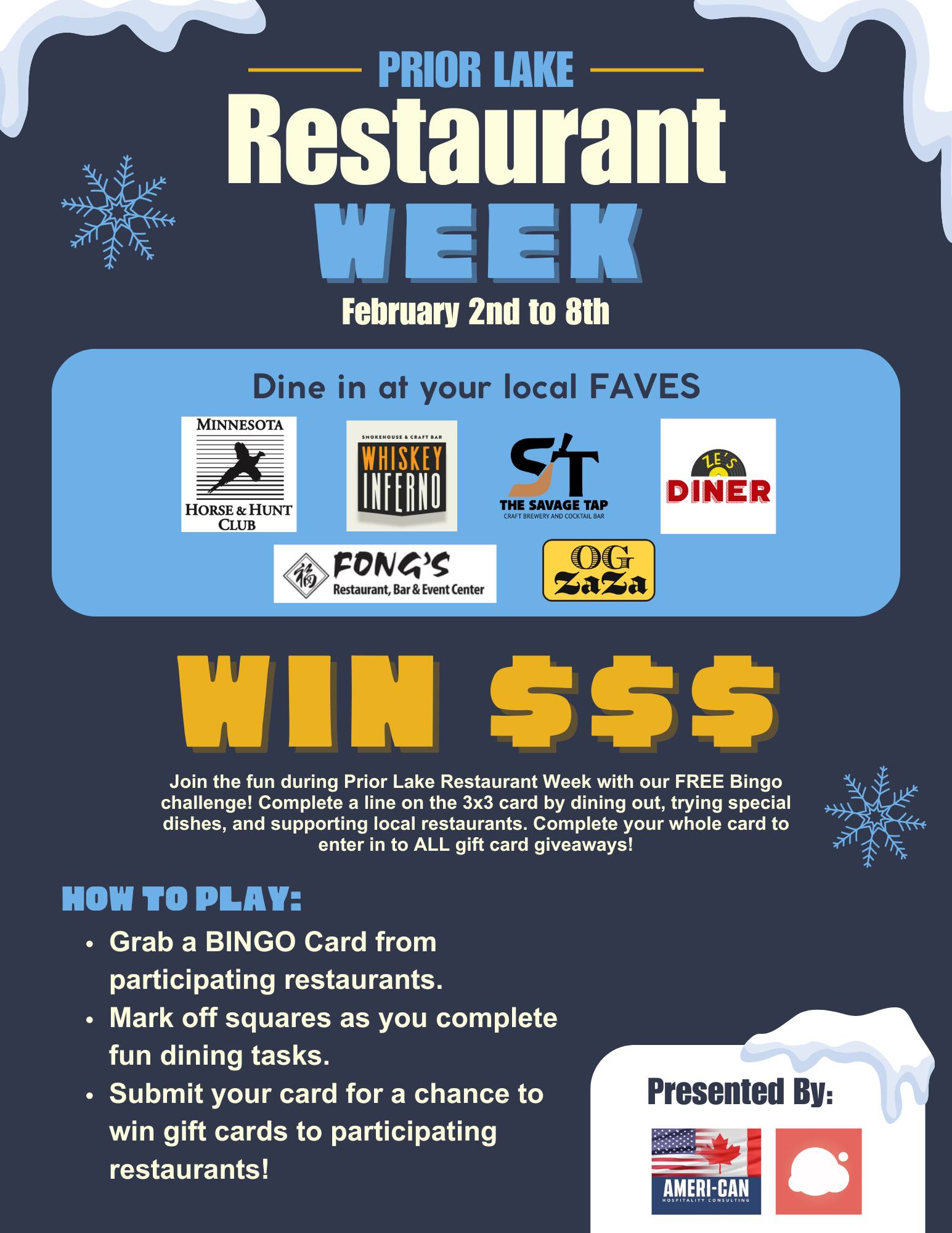 Prior - 🎉 Welcome to Prior Lake Restaurant Week 2026! 🍽️ Starting ...