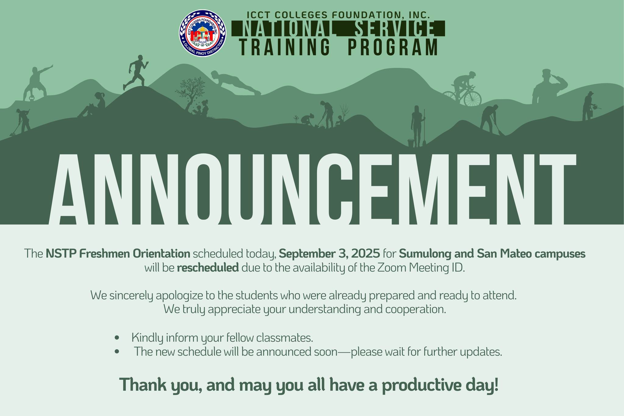 NSTP... - National Service Training Program of ICCT Colleges | Facebook