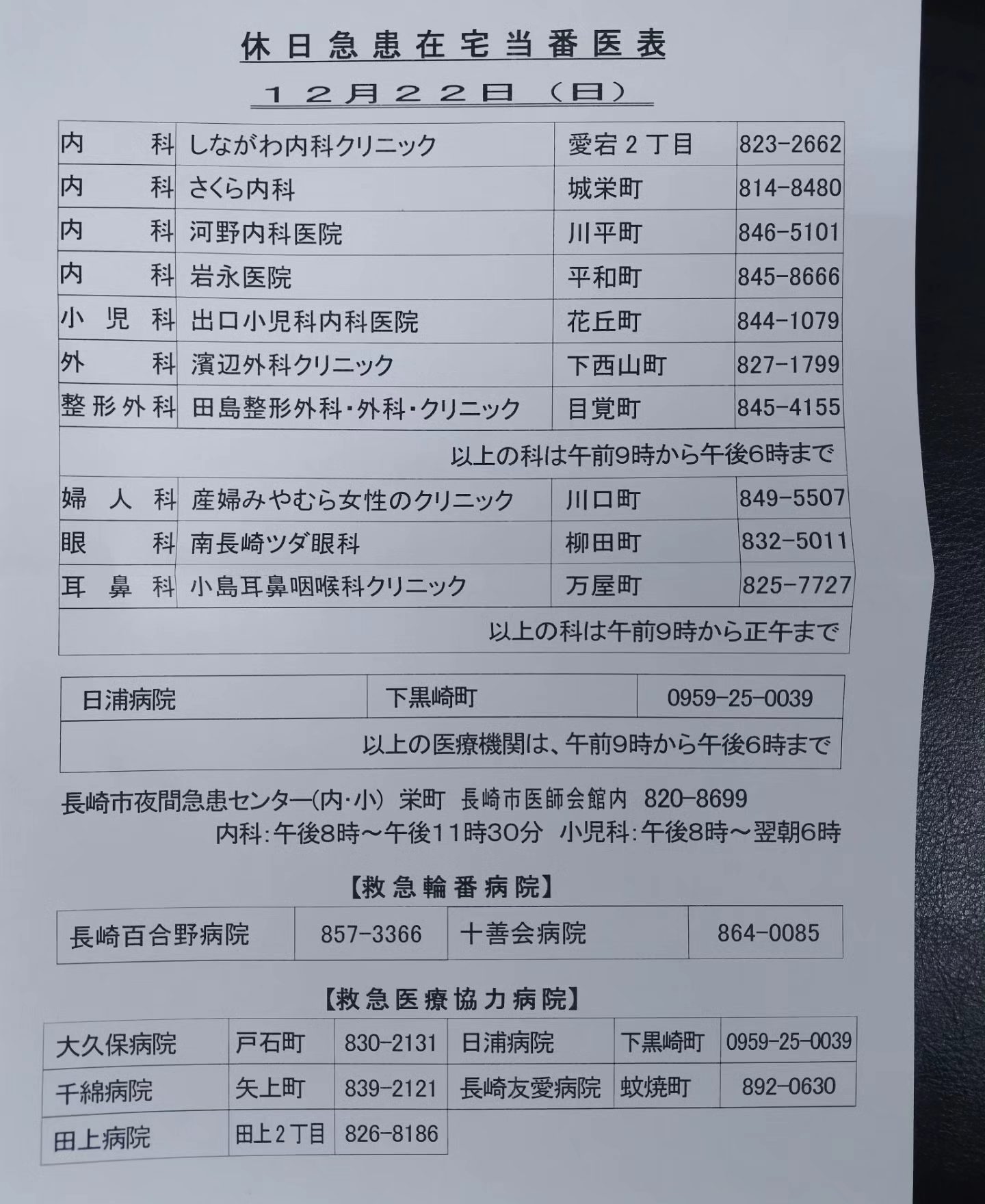 大崎 市 休日 当番 医