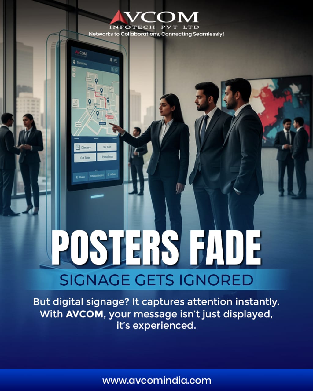 AVCOM - 🖥 Posters fade. Static signs get ignored. But digital signage ...