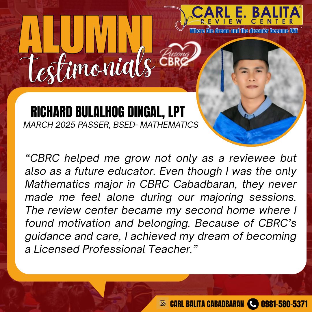 Carl Balita - RICHARD BULALHOG DINGAL, LPT NORTHERN MINDANAO COLLEGES ...