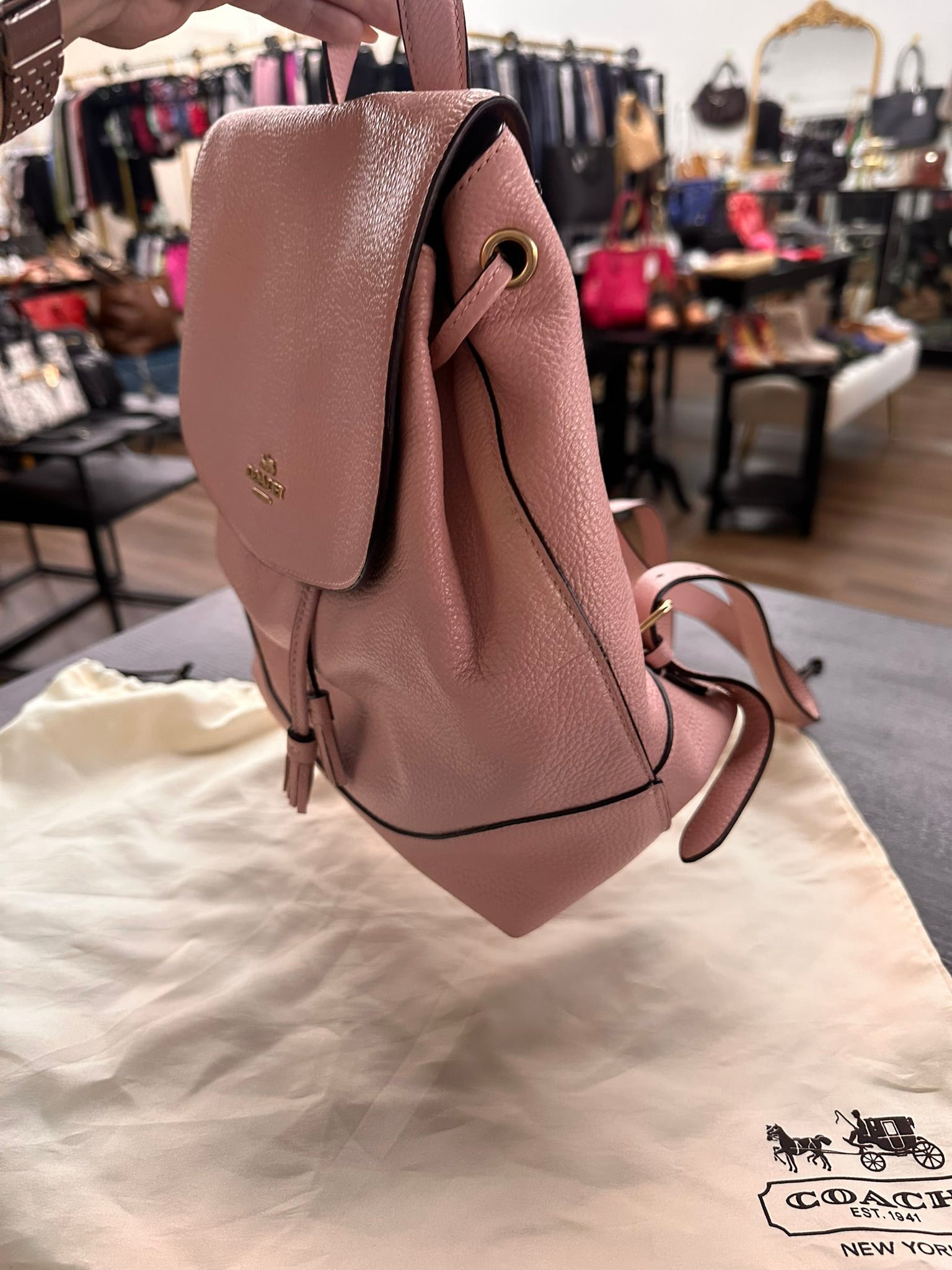 coach 1941 parker metallic backpack The Originals Glovetanned Leather Turnlock : Clothing, Shoes & Jewelry interior organization pockets and an exterior pocket for easy access to essentials COACH Pink Mini Pebbled Leather