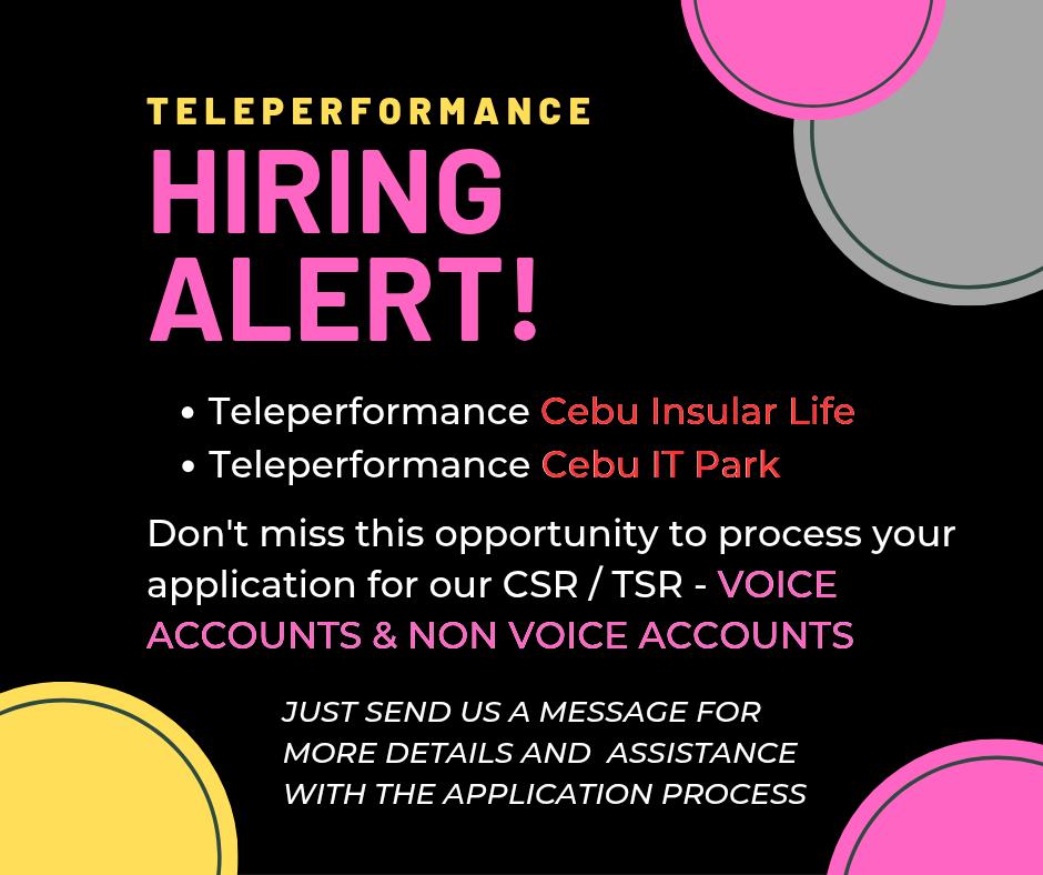 CEBU CITY URGENT JOB HIRING 2024-2025 | **Start your journey with ...