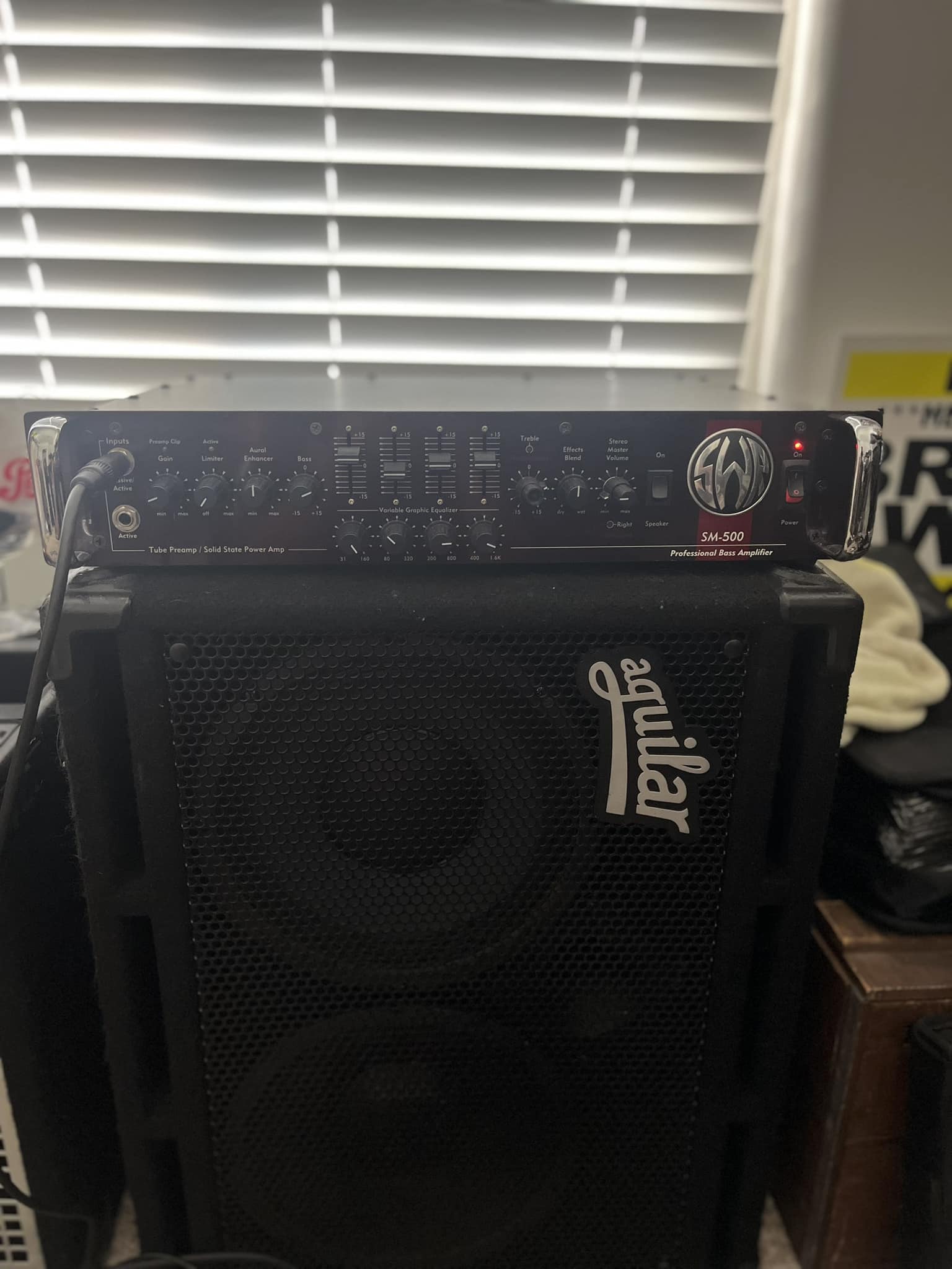 SWR SM500 bass amp review with Aguilar 2x10 cab