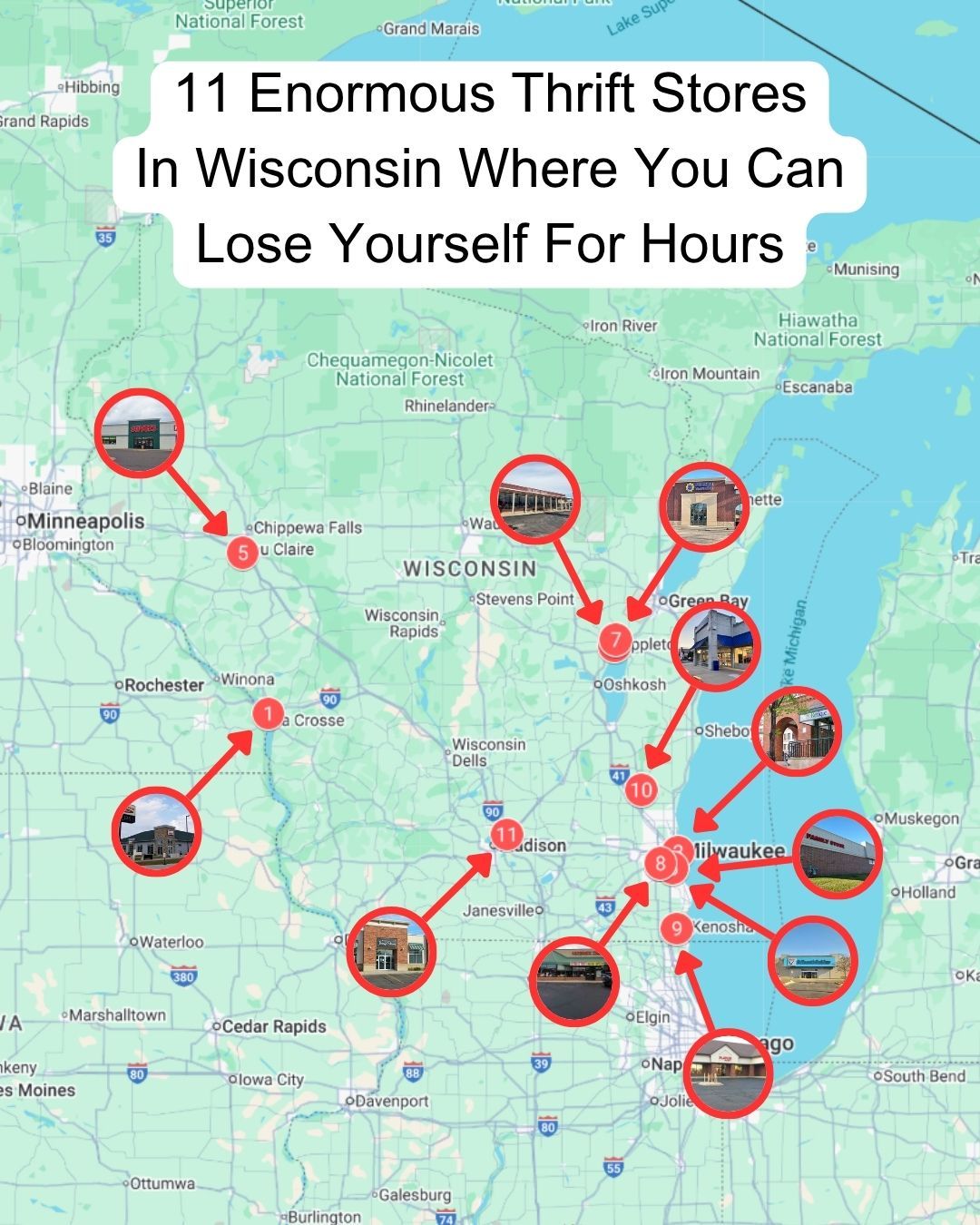 Wisconsin - These thrift stores are so big you’ll lose track of time ...