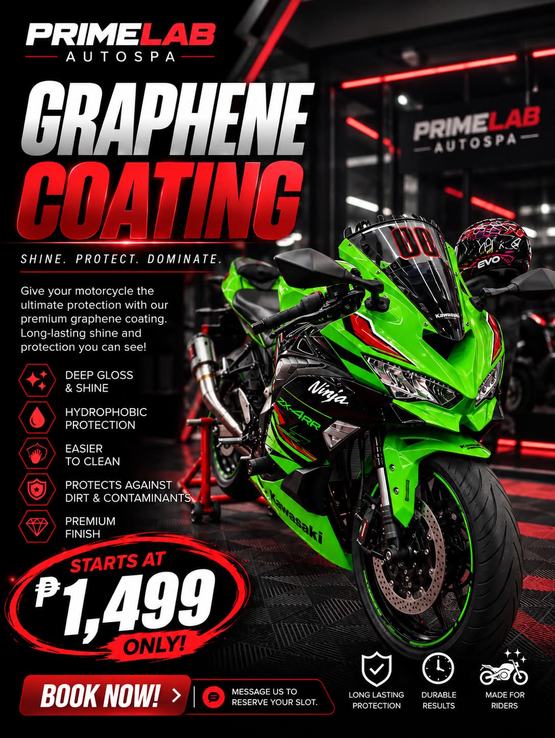 Graphene coating for motorcycles in Bacoor