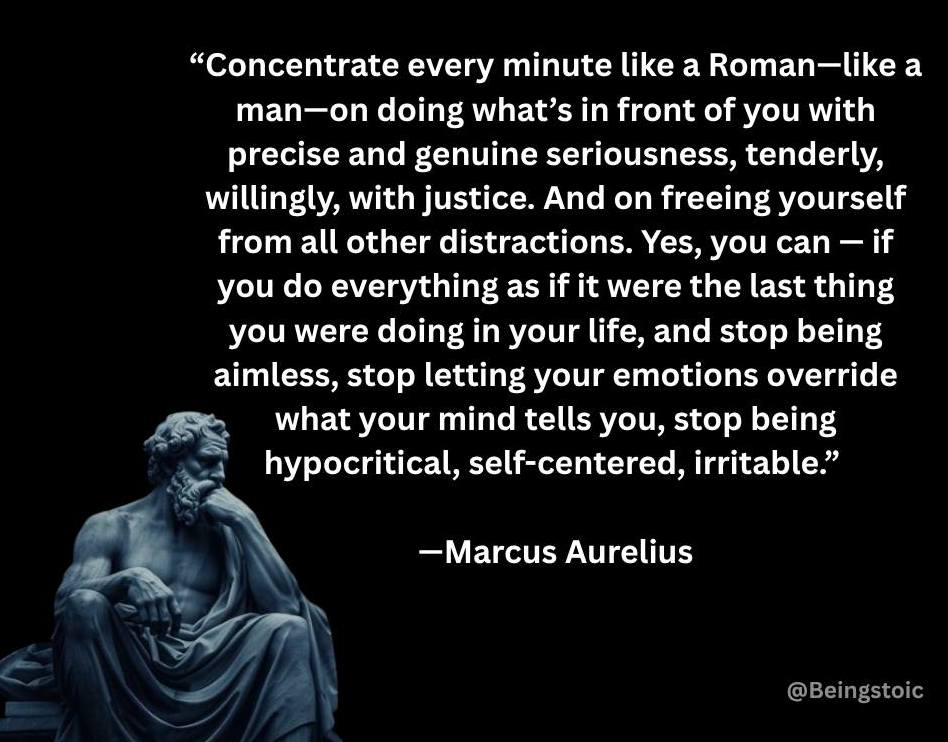 Stoicism Daily | “Concentrate every minute like a Roman—like a man—on ...