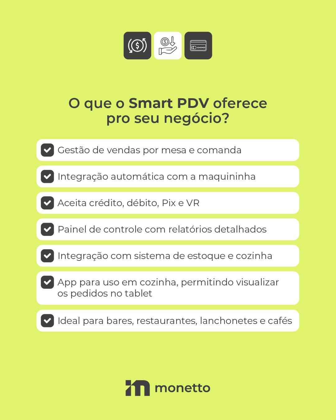 Monetto - 🧾 Com o Smart PDV da Monetto, você tem controle total da sua ...