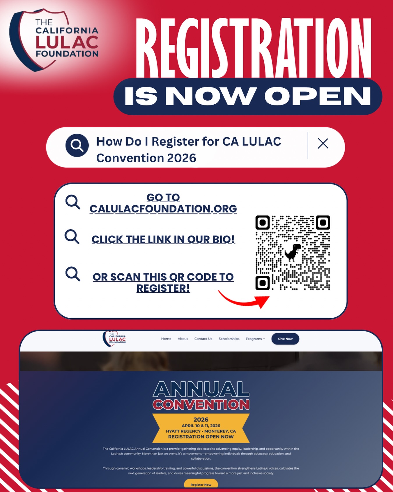Registration is officially OPEN for... - CA LULAC Foundation | Facebook