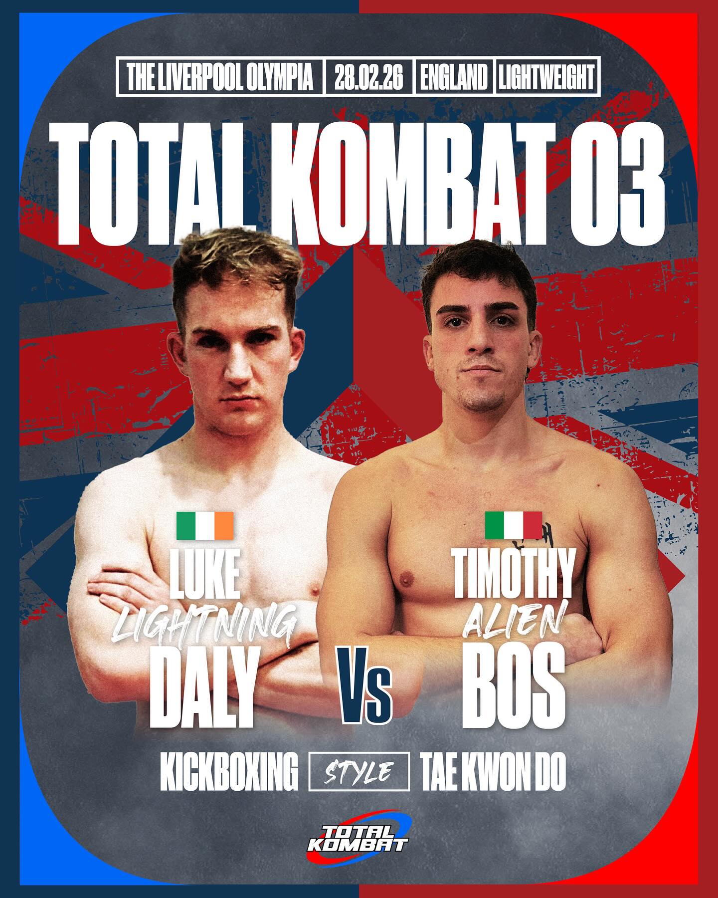 Total - 🇮🇪 LUKE DALY vs 🇮🇹 TIMOTHY BOS Relentless Irish full-contact ...